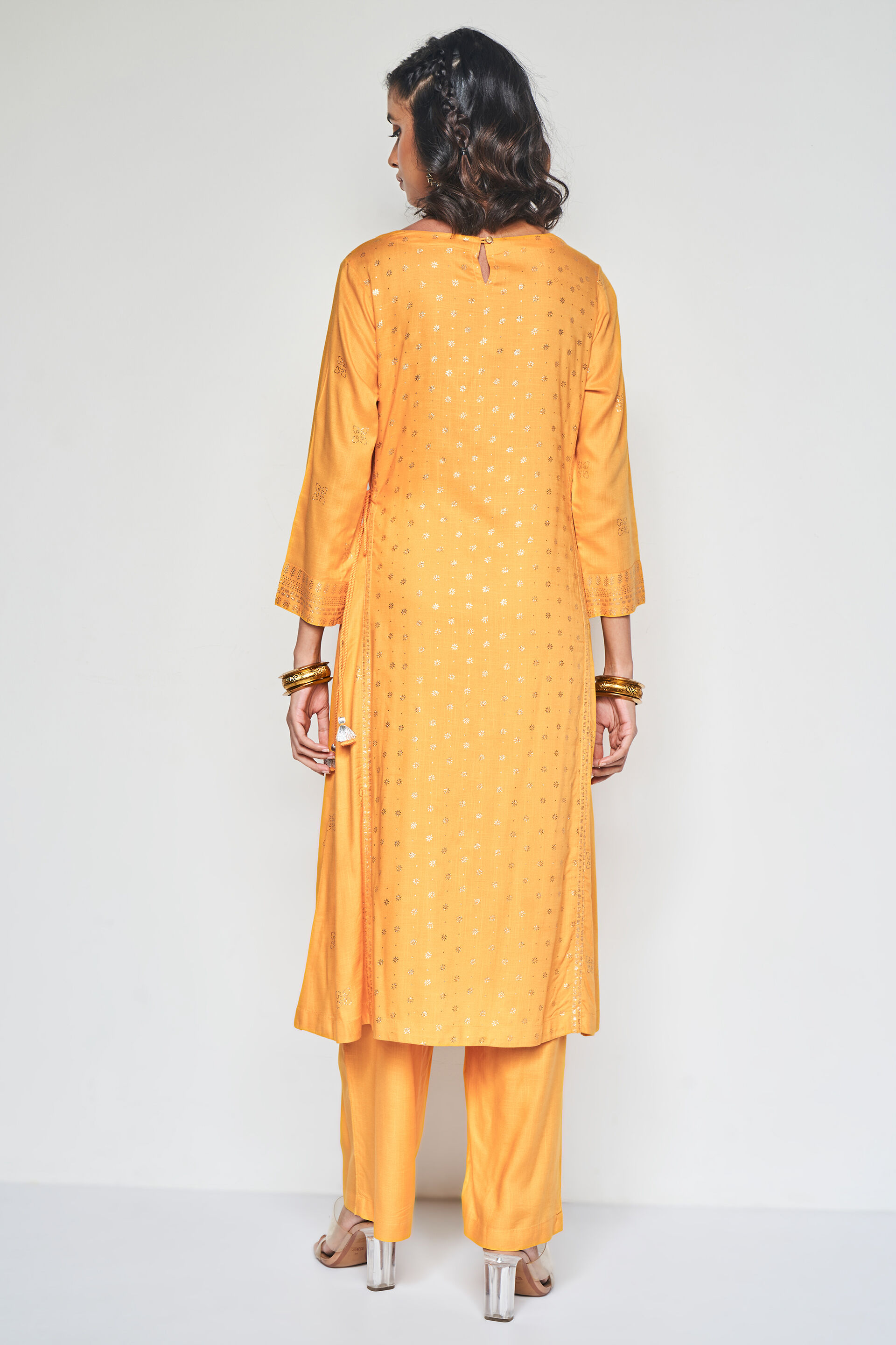 Sunshine Kurta Set, Mustard, image 8