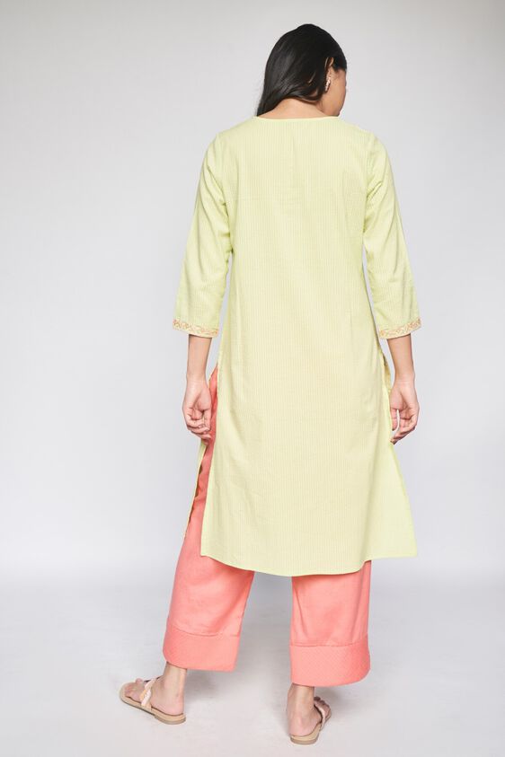 5 - Mint Self Design Straight Kurta, image 7