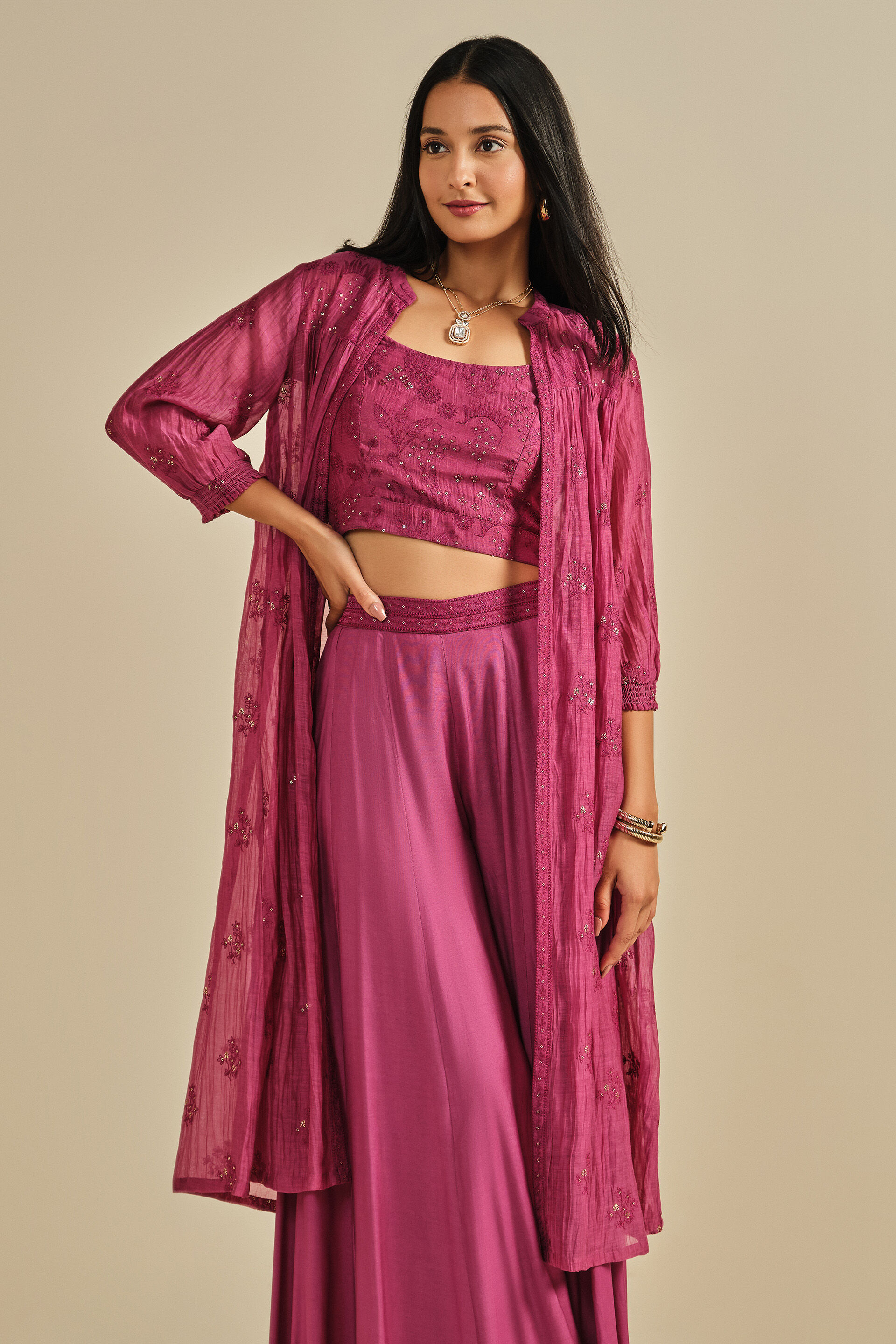 Rang Jamuni Co-ord, Purple, image 2