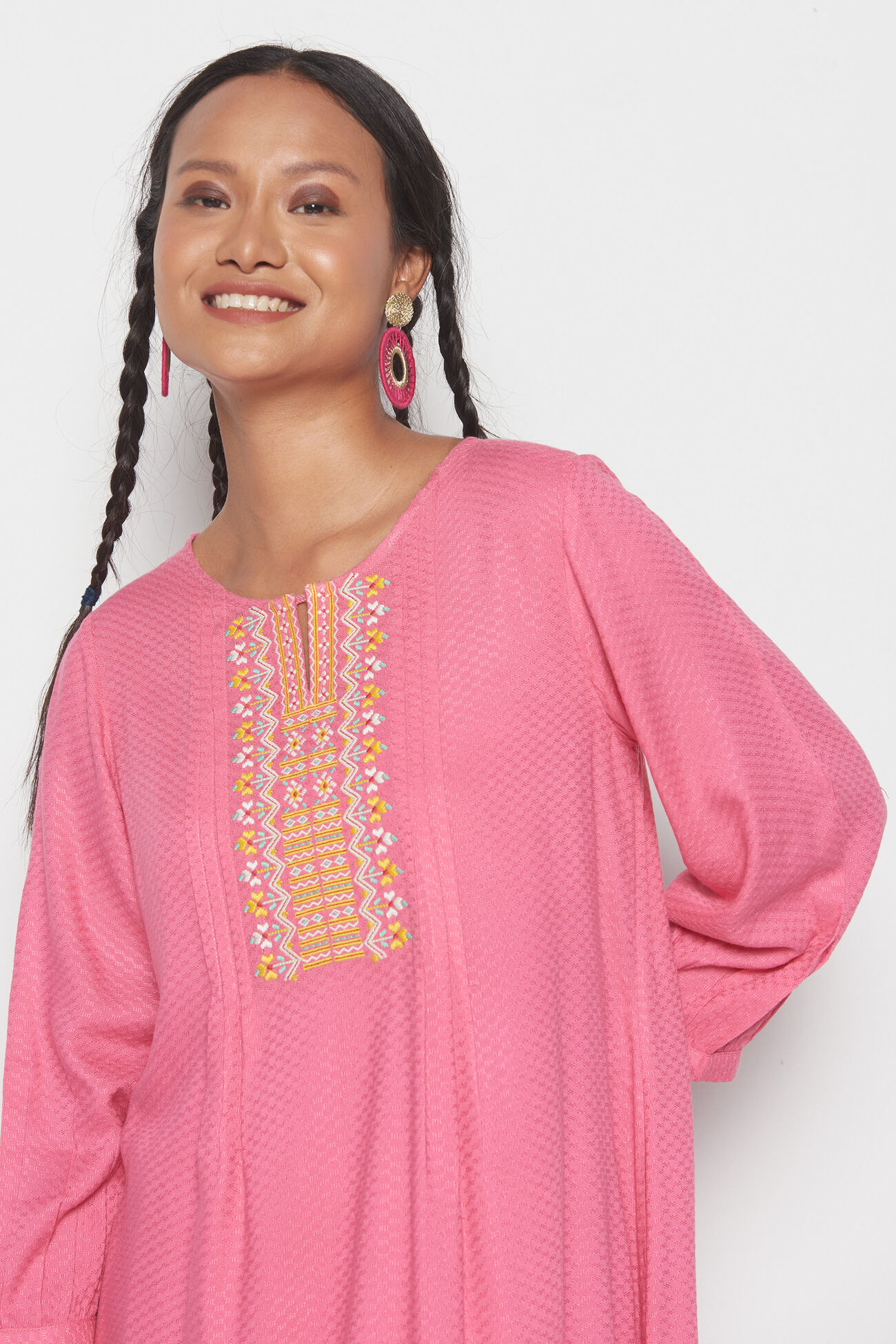 Rosie Embroidered Top, Pink, image 6