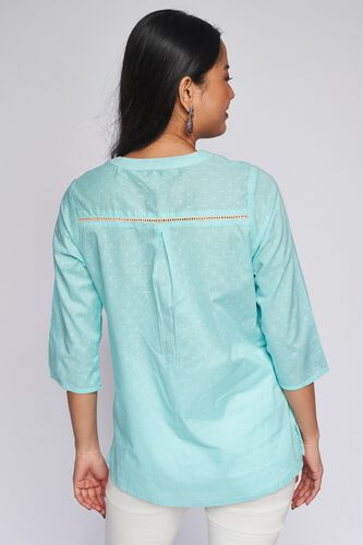 4 - Powder Blue Solid Straight Top, image 4