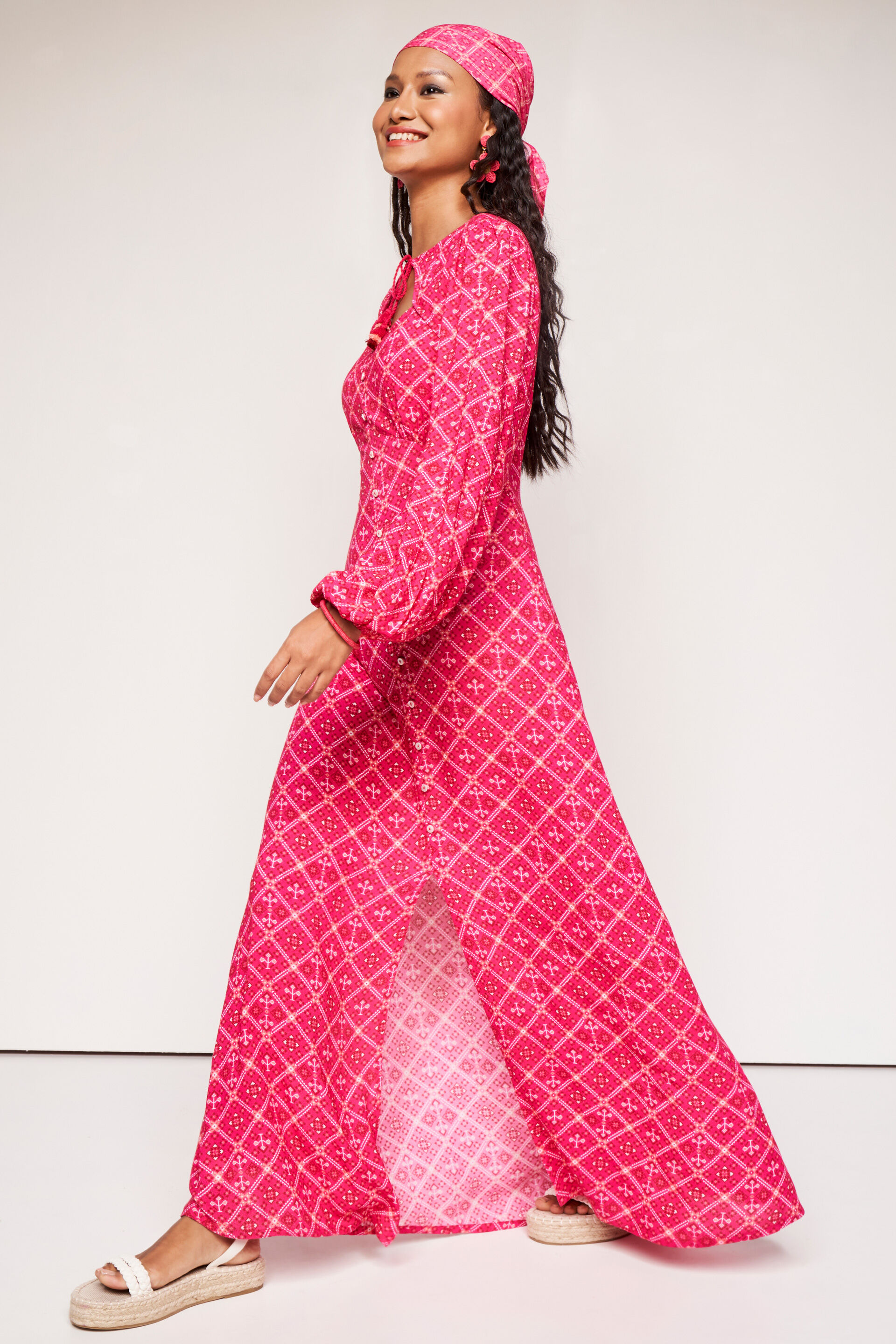 Global desi pink maxi dress online