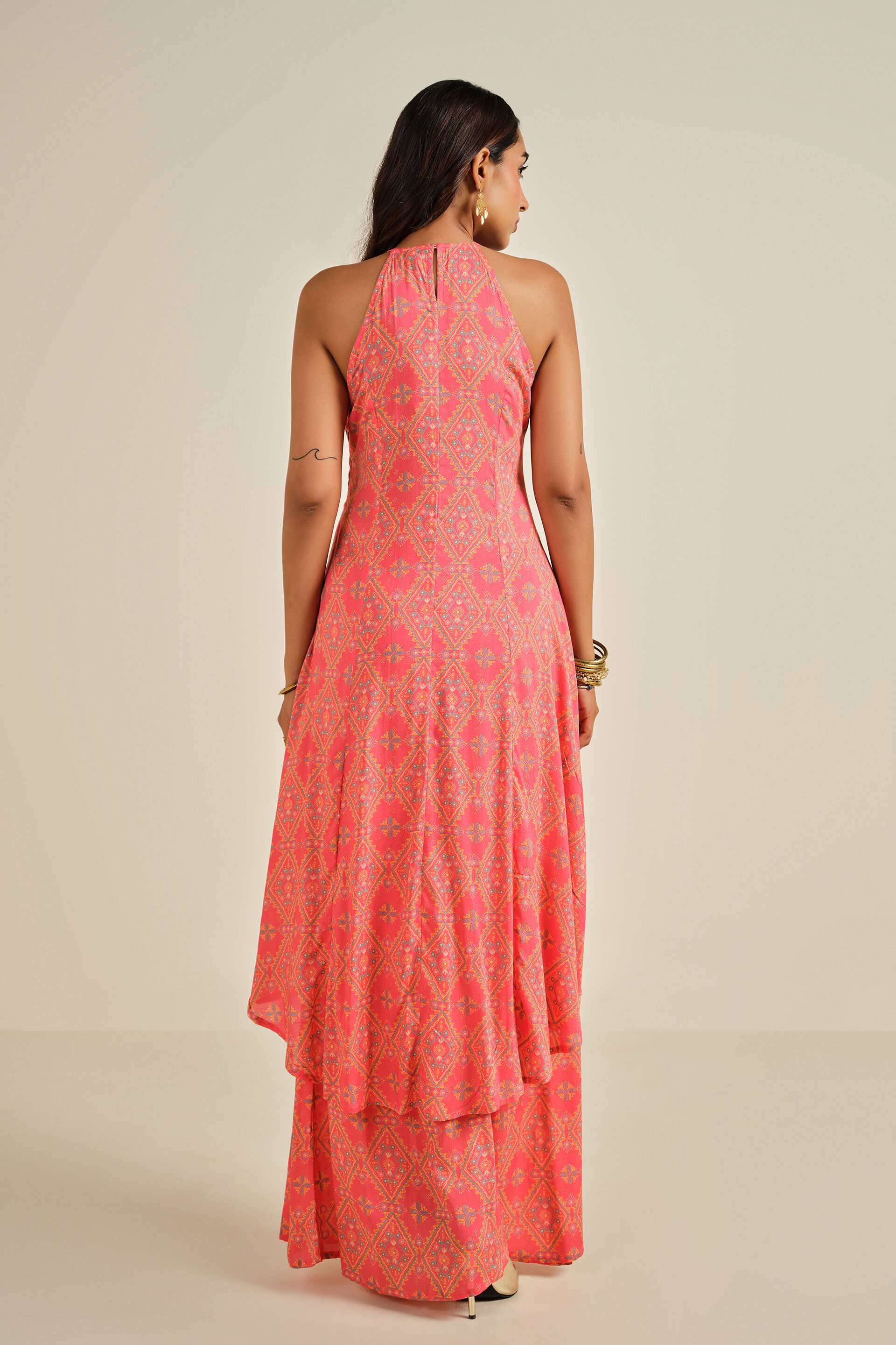 Samundar Kurta Set, Coral, image 5