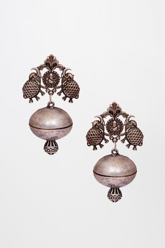 Silver Brass Earring, , image 1