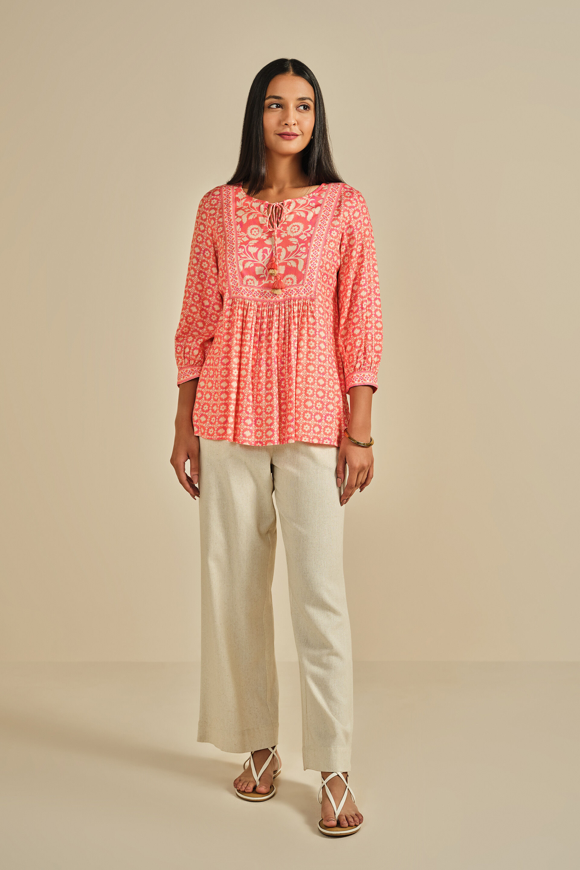 Taraana Coral Top, Coral, image 2