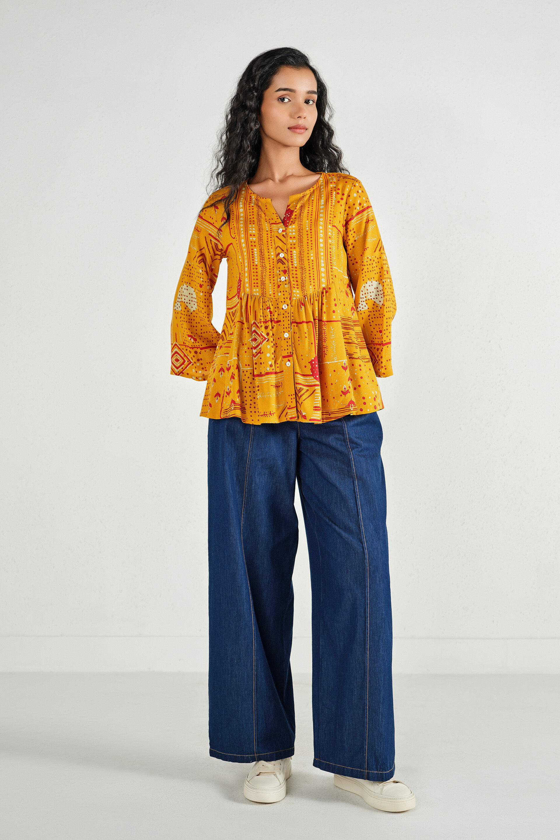 Mustard Meadow Top, Mustard, image 3