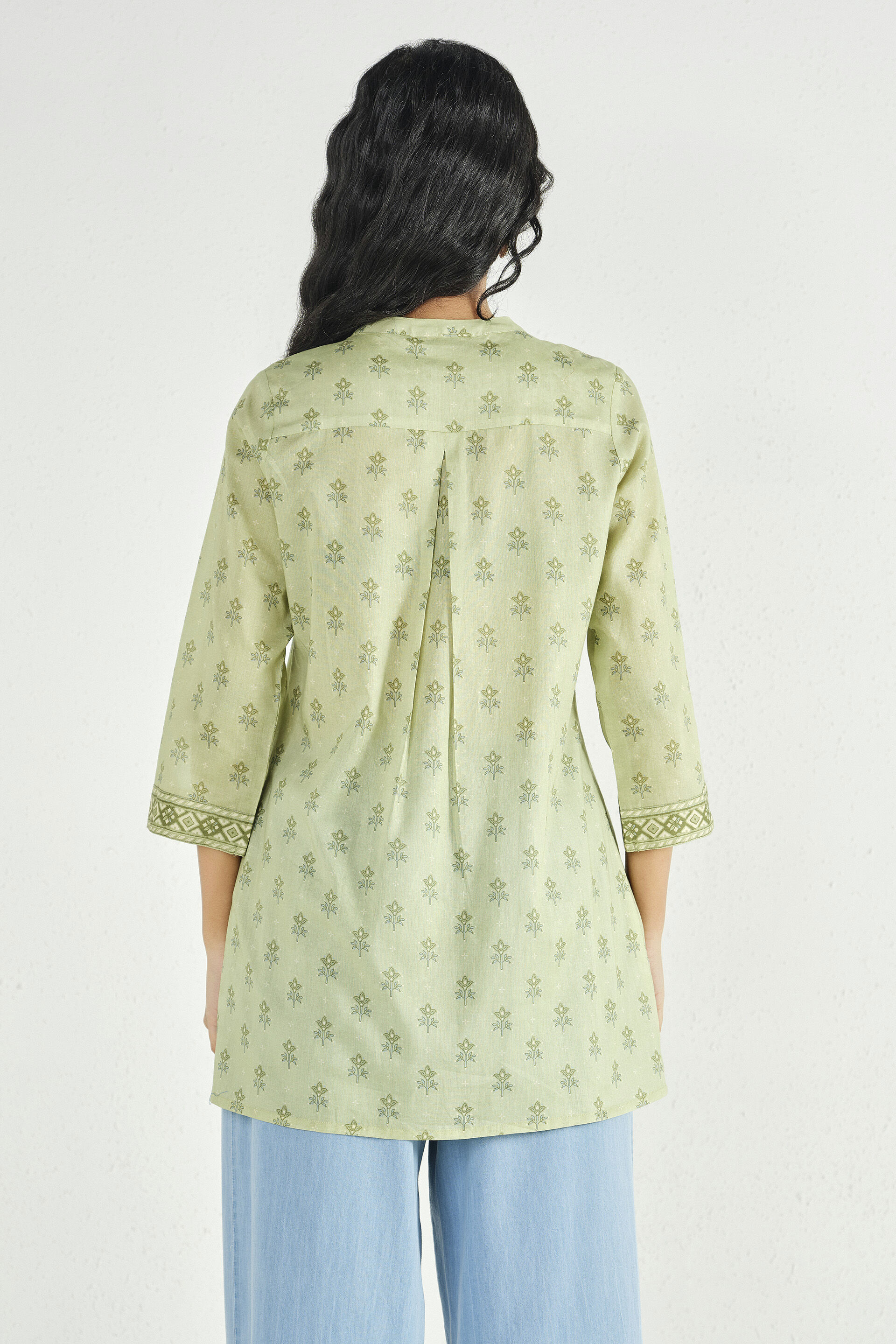 Spring Green Cotton Tunic, Green, image 7