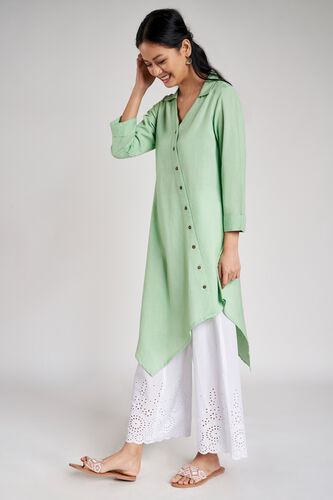 4 - Mint Solid Three-Quarter Sleeves Tunic, image 4