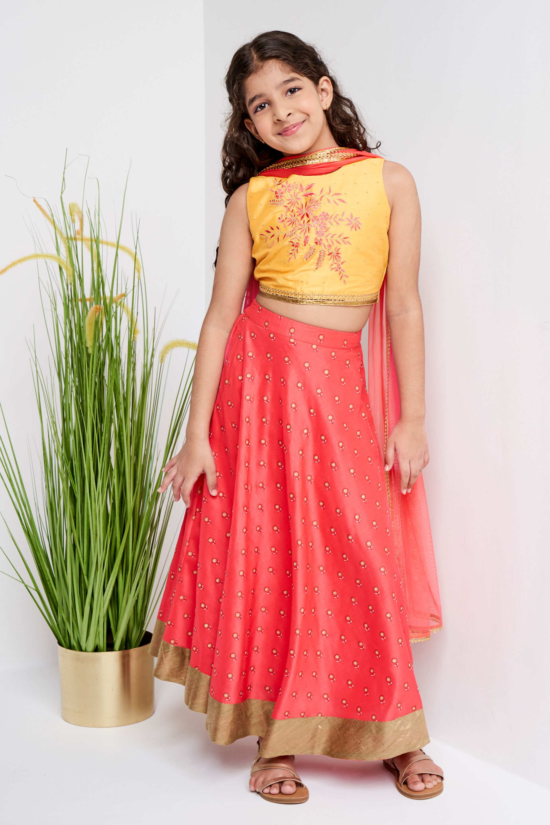 Mustard Floral Flared Suit, Mustard, image 2