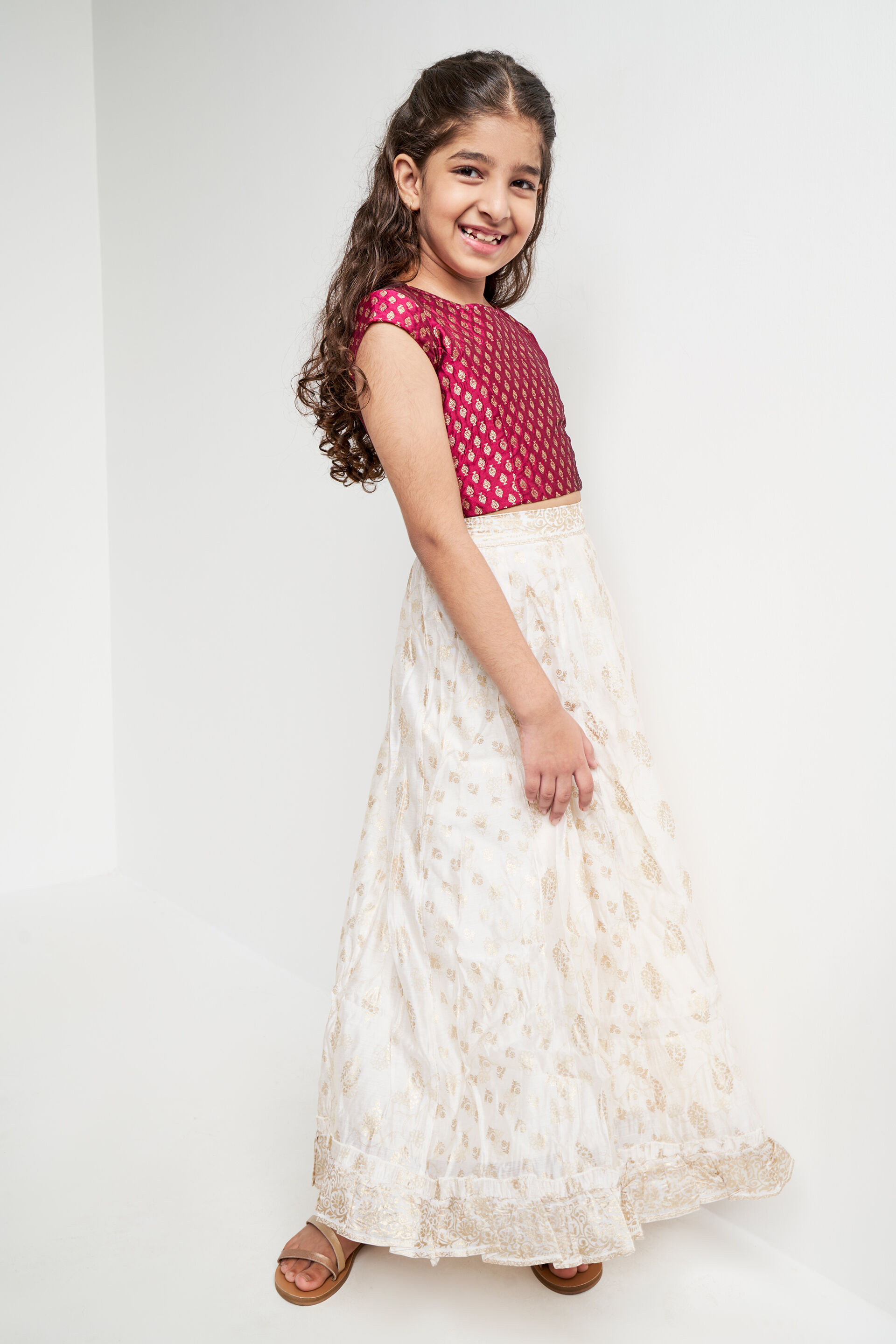 Wine Brocade Straight Top, Wine, image 4