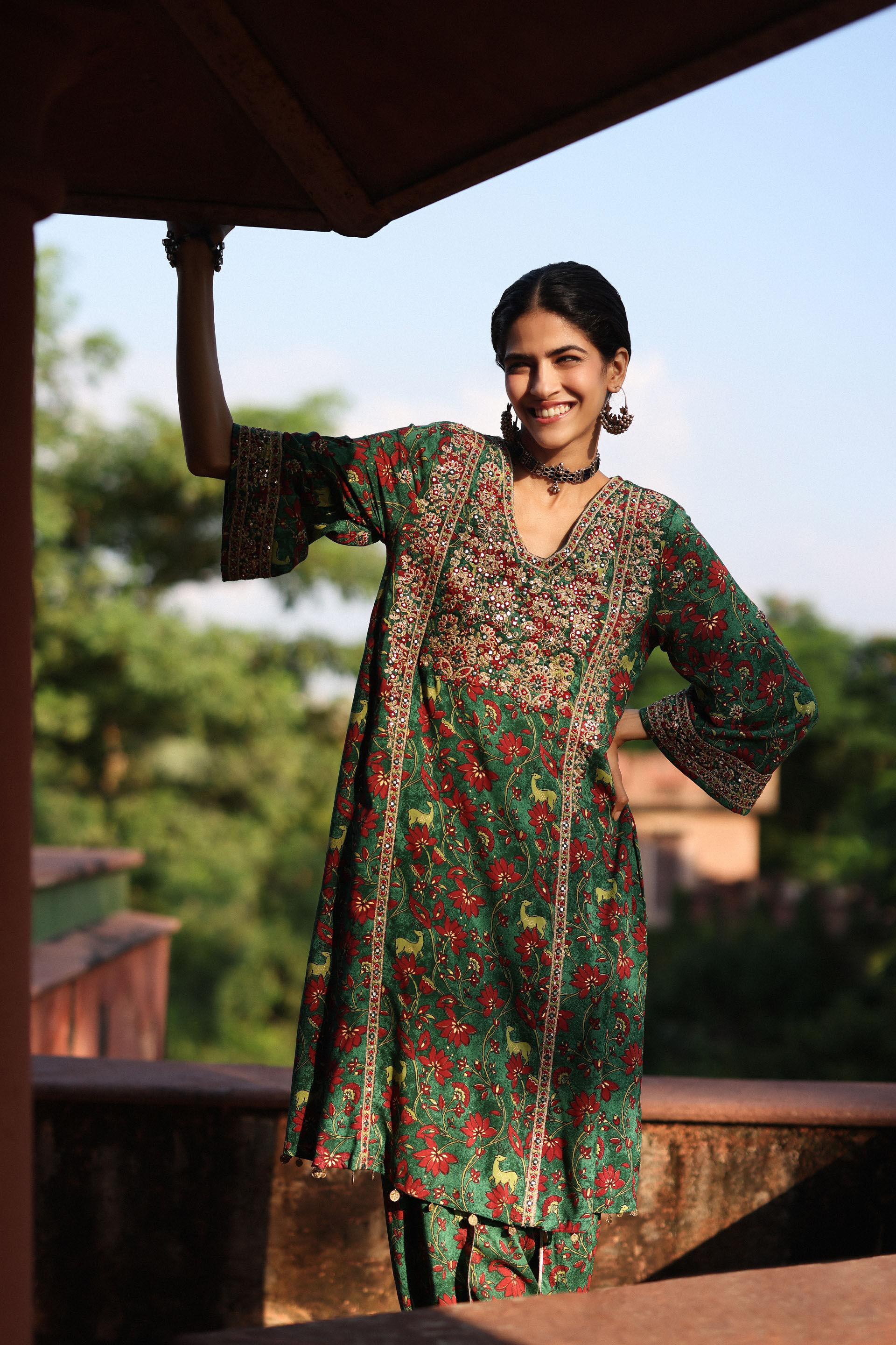 Fasaana Tunic Set, Green, image 3