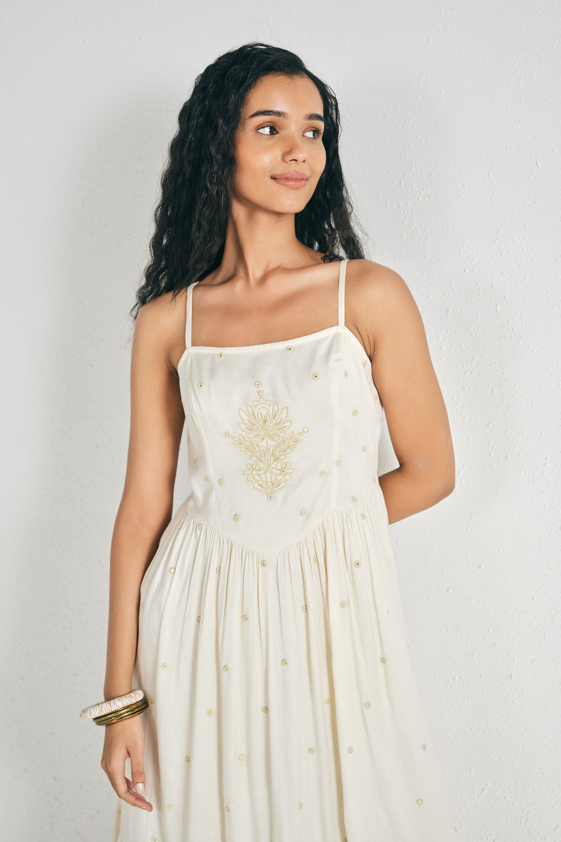 chinese dress ladies Buy global desi Women's A-Line Maxi Dress (AW17GB142MXKOTOFF Whites) at  Amazon.in