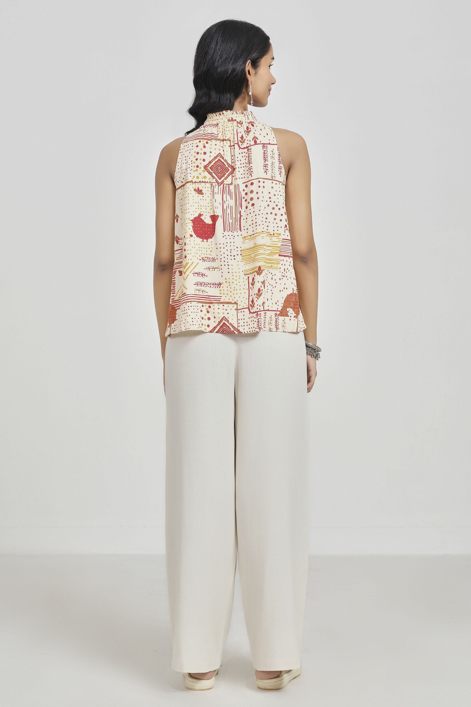 Off-white Printed Top, Off White, image 5