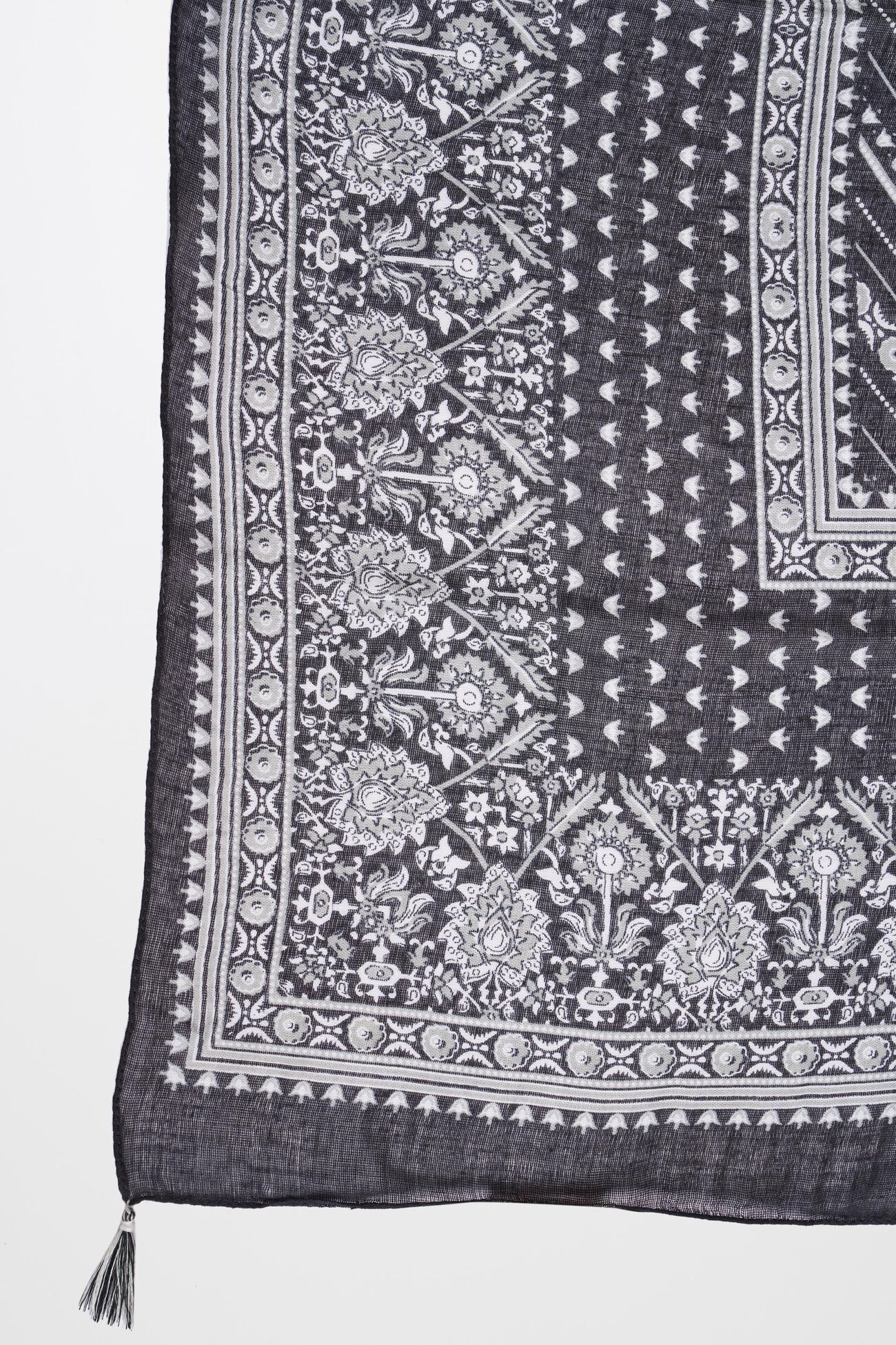 Black Print Scarf, , image 2