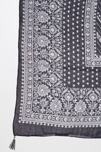 Black Print Scarf, , image 2