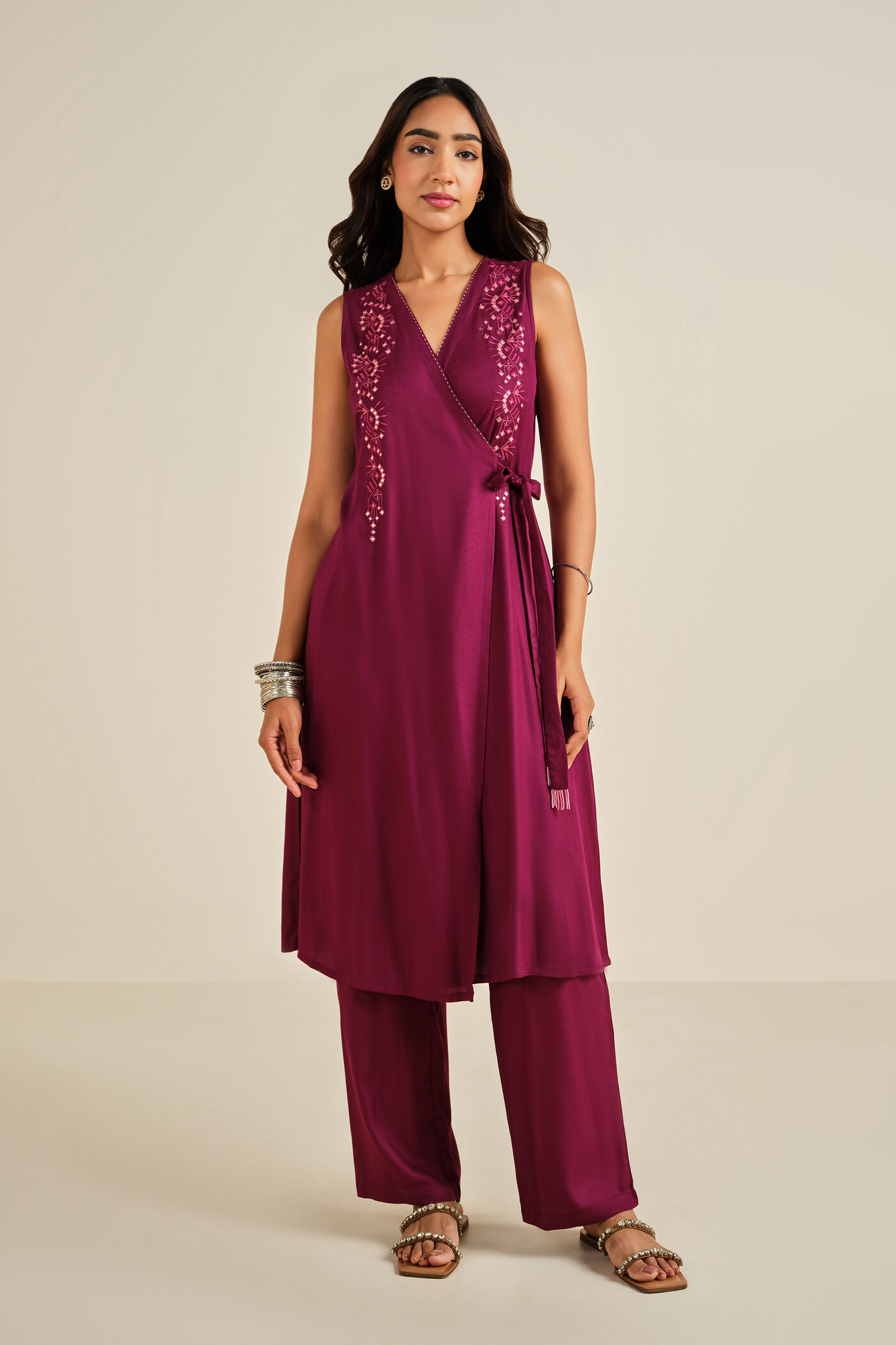 Wine Ambar Co-ord Set