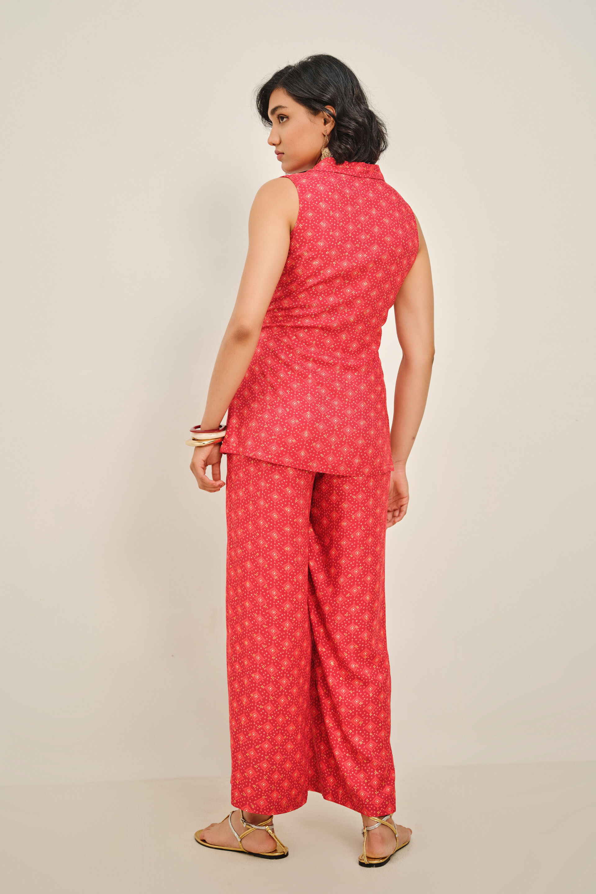 Raahi Red Printed Set, Red, image 5