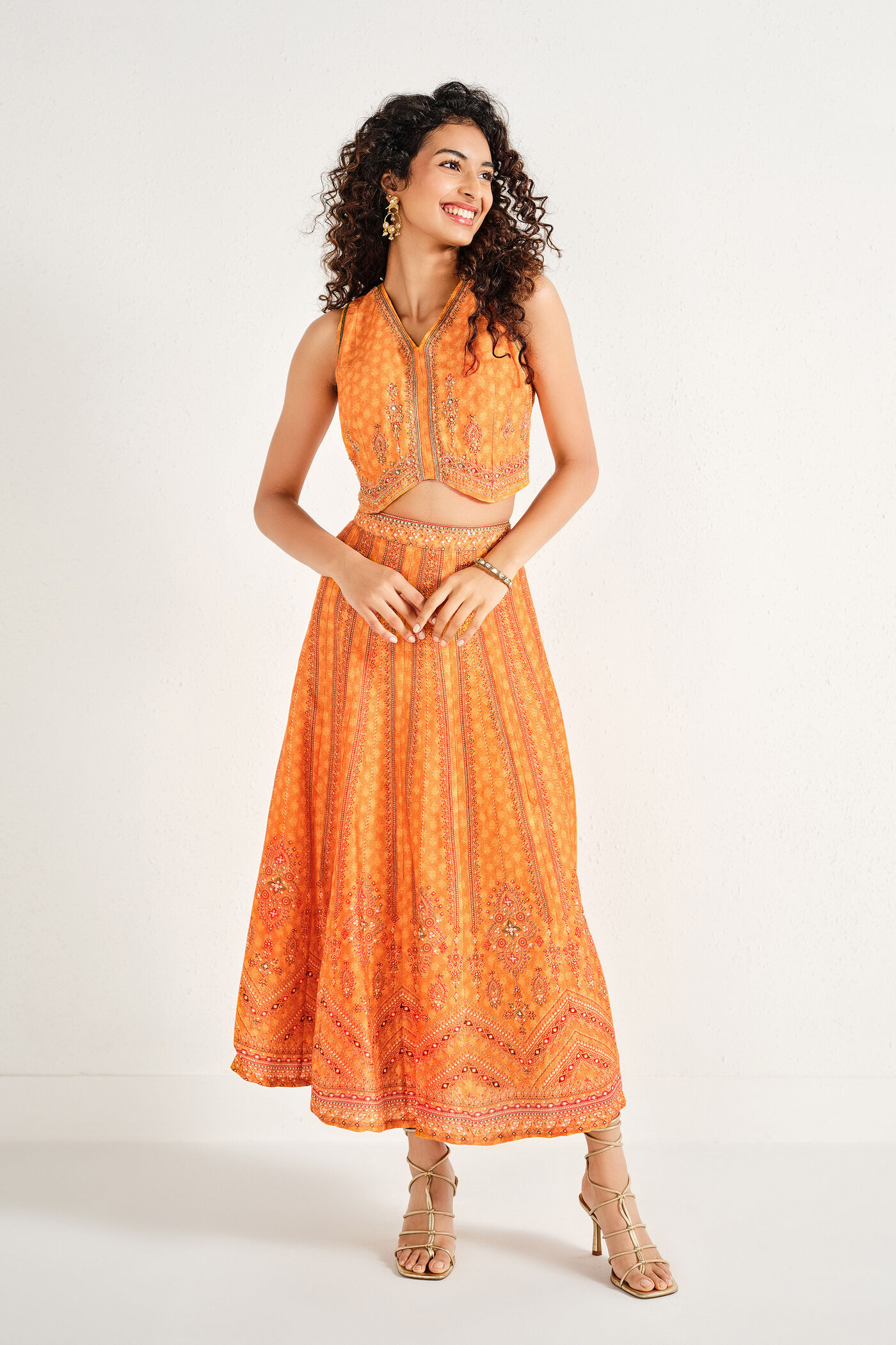 Mohini Mustard Skirt Set