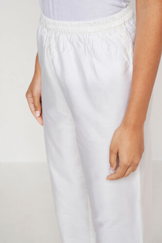 Solid Straight Slip-On Tapered Bottom, White, image 5