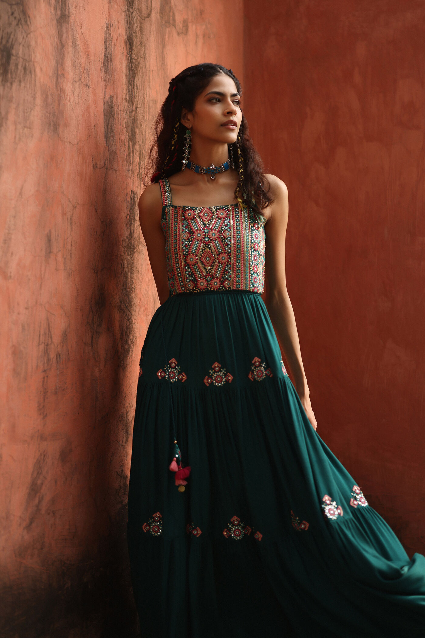 Buy Khoye Khoye Maxi Dress Online In India at Global Desi S25H1MX_GREEN Buy Khoye Khoye Maxi Dress Online In India at Global Desi S25H1MX_GREEN