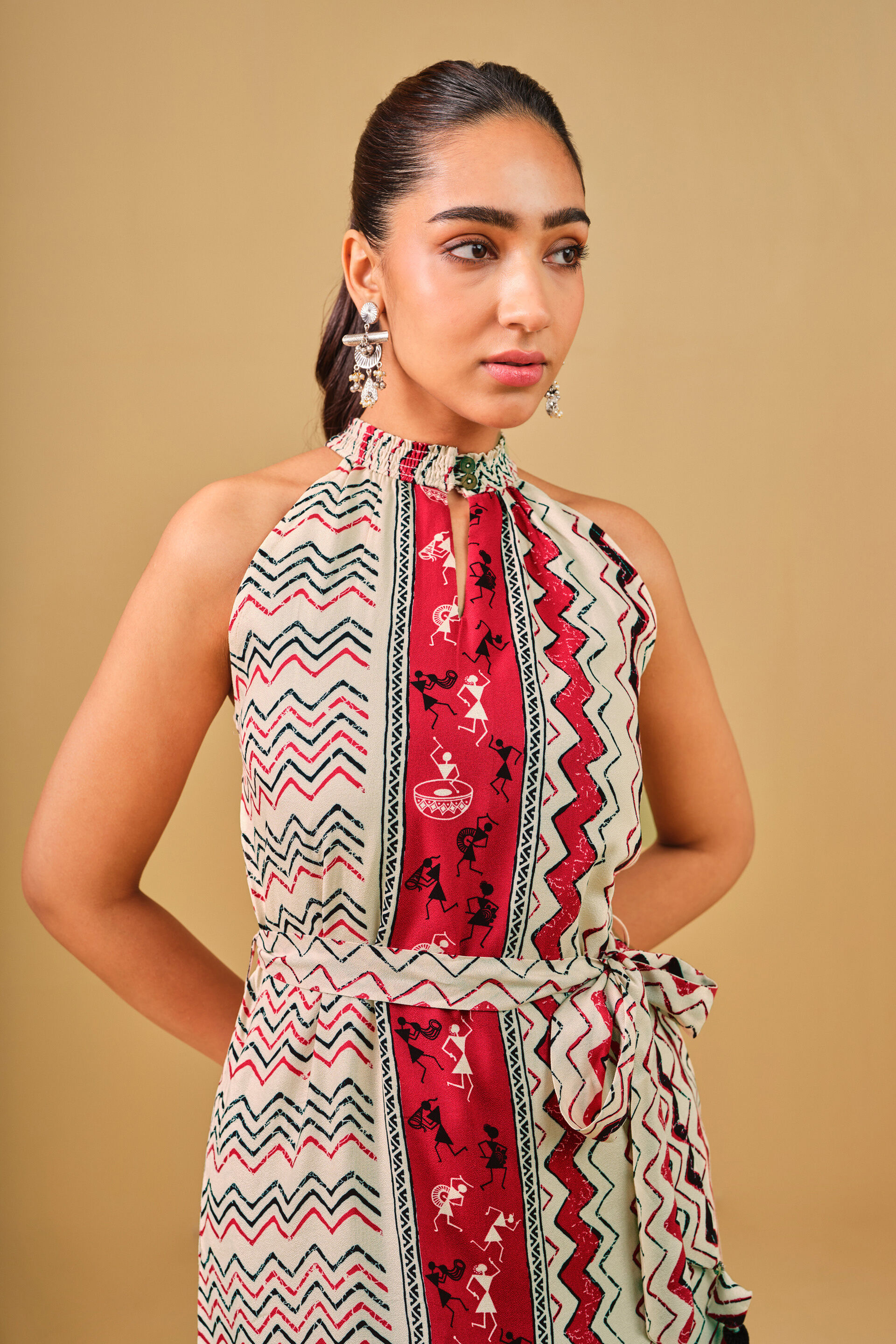 Warli Inspired Maxi Dress