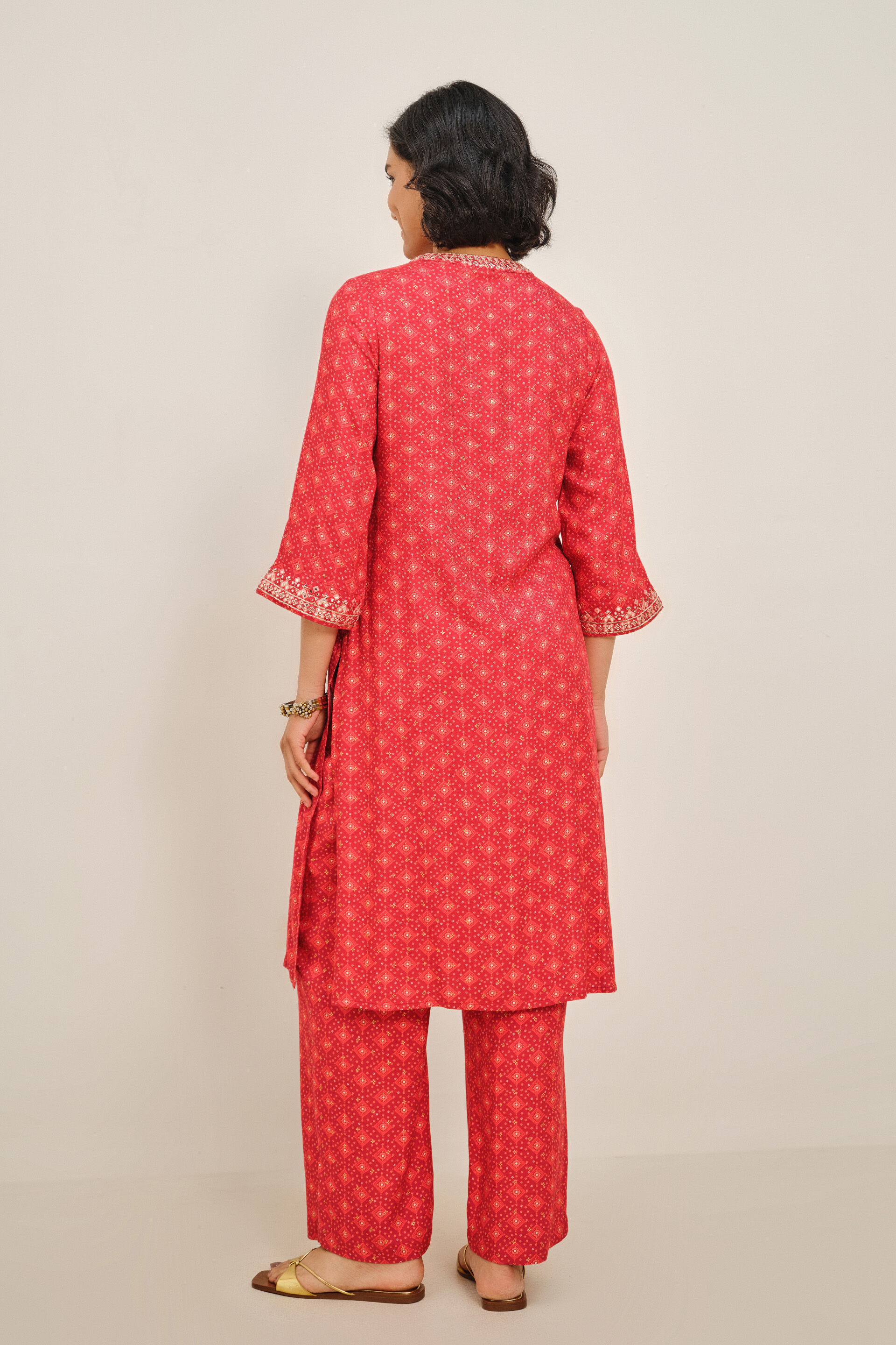 Gulaal Red Embroidered Kurta Set, Red, image 4