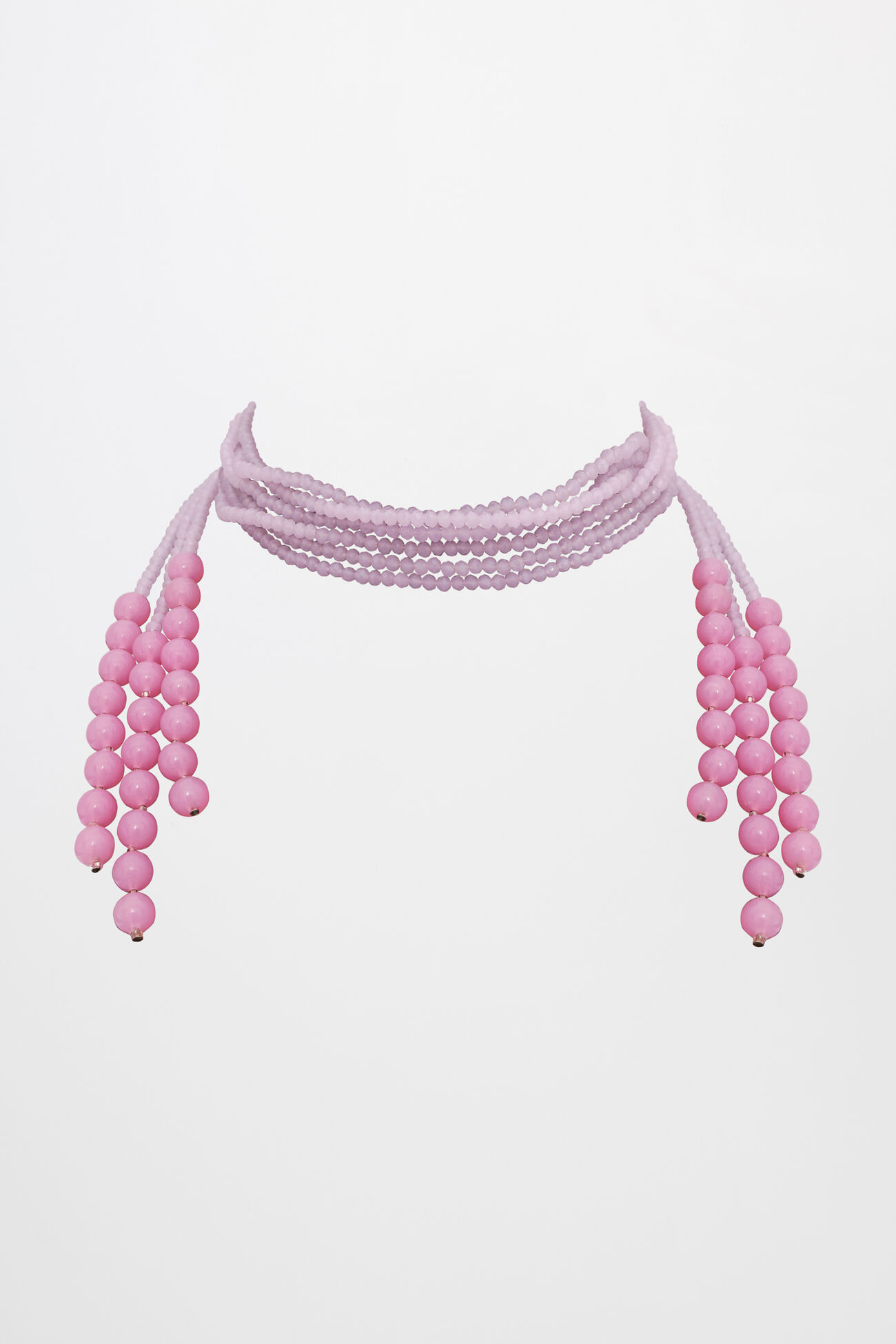 Pink Glass And Resin Beadsnecklace, , image 1