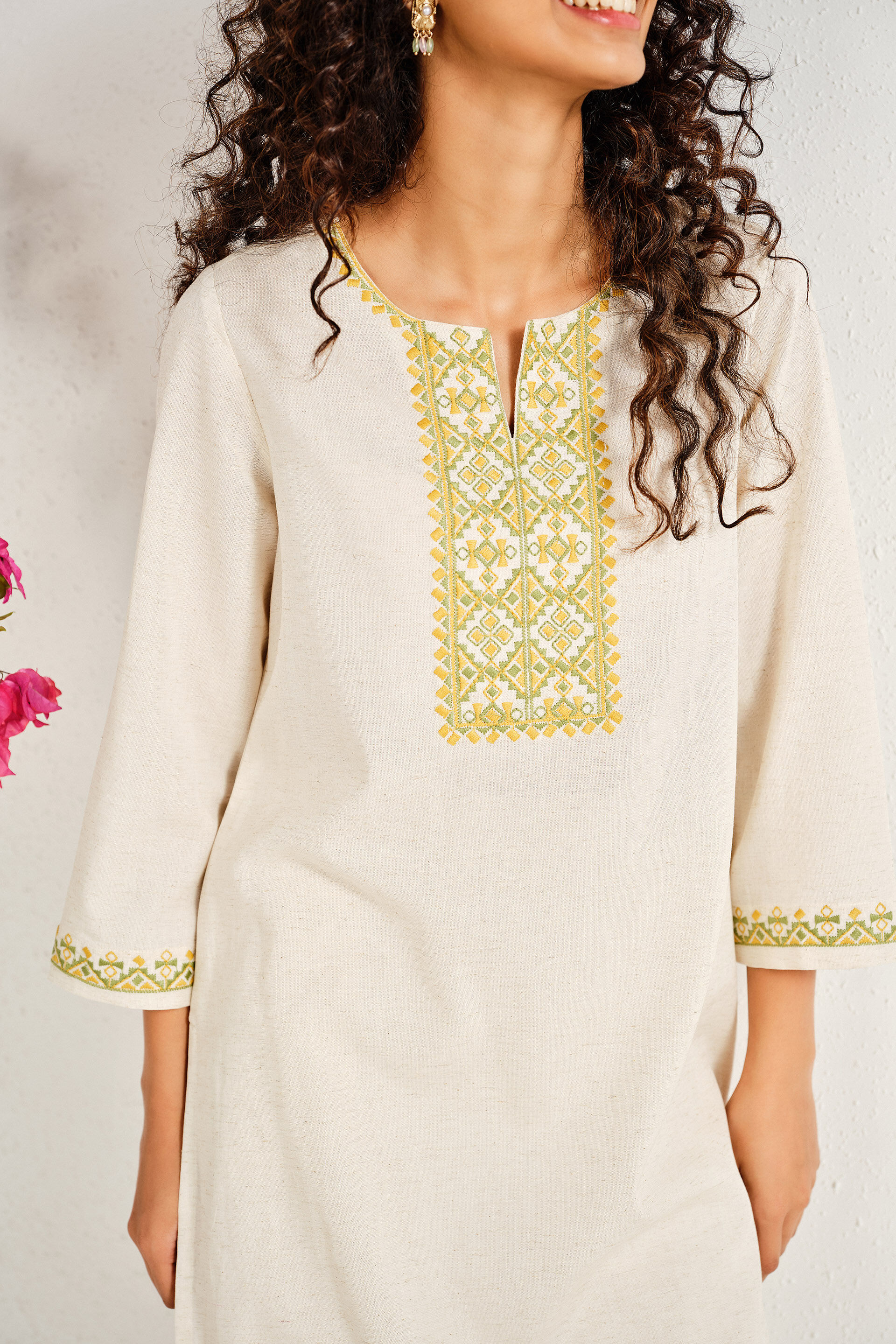Nivaya Natural Kurta, Natural, image 3