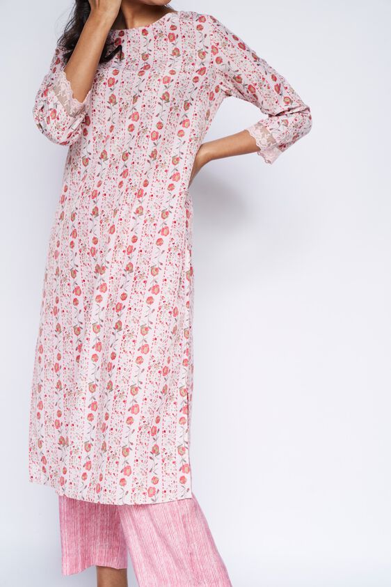 6 - Light Pink Floral Straight Suit Set, image 6