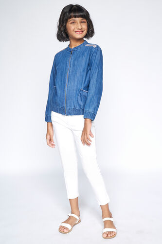 2 - Blue Embroidered Straight Jacket, image 2