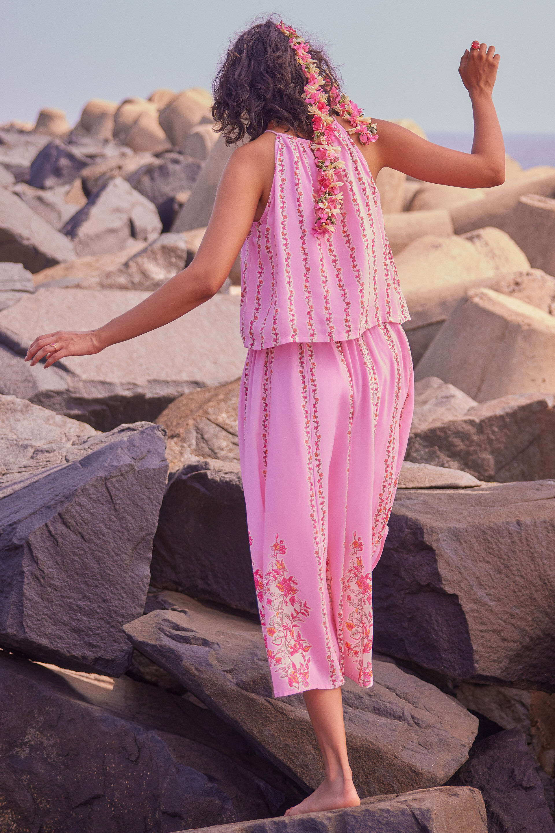 Pink Bahar Skirt Set, Pink, image 5