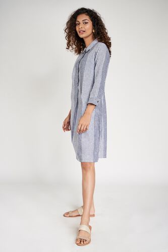 2 - Grey Striped Dress, image 2