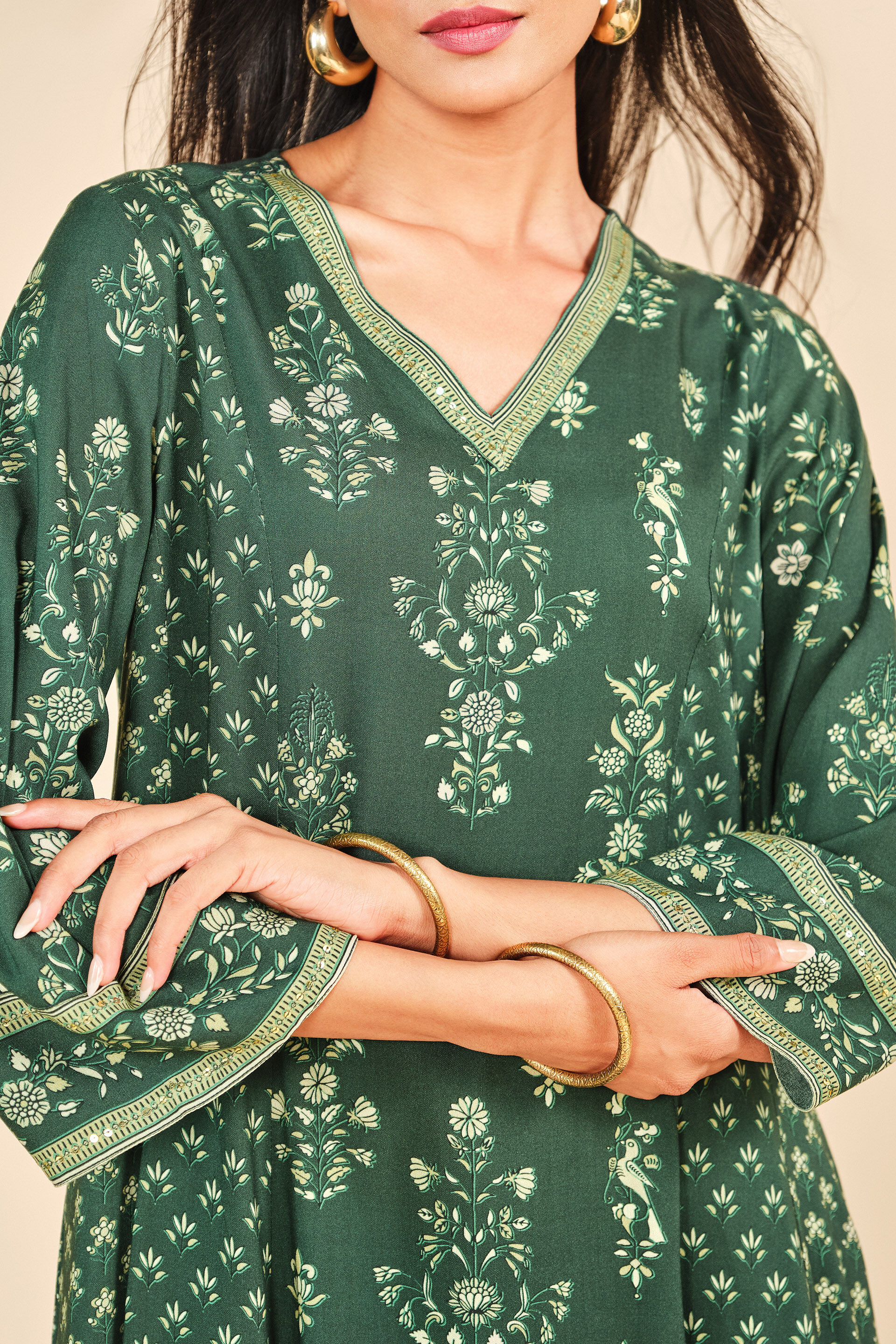 Aashiqana Kurta Set, Green, image 5