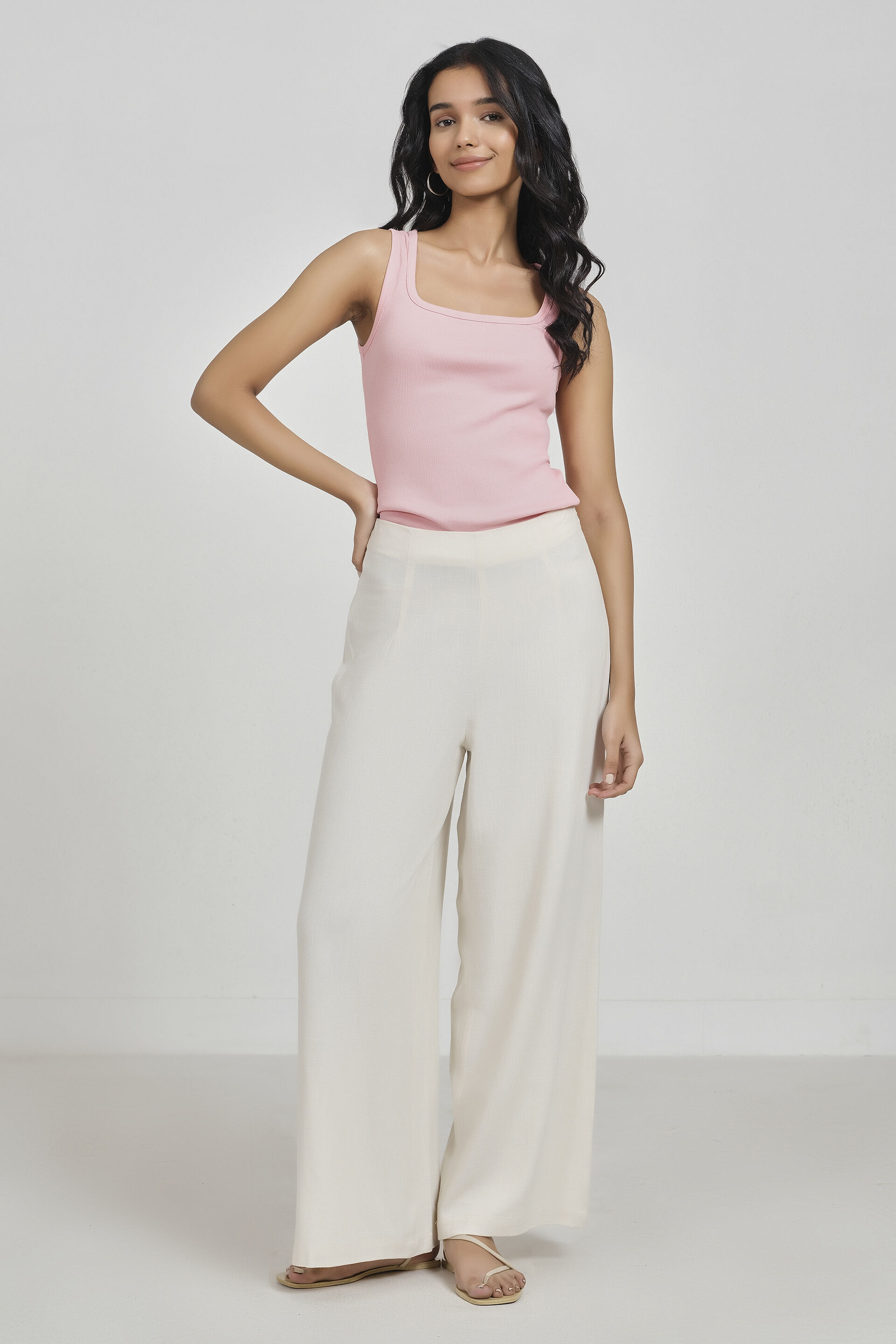 Ivory Straight Pants, Off White, image 4
