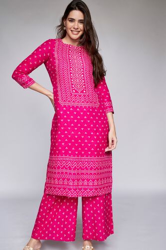 1 - Dark Pink Ethnic Motifs Bottom, image 1