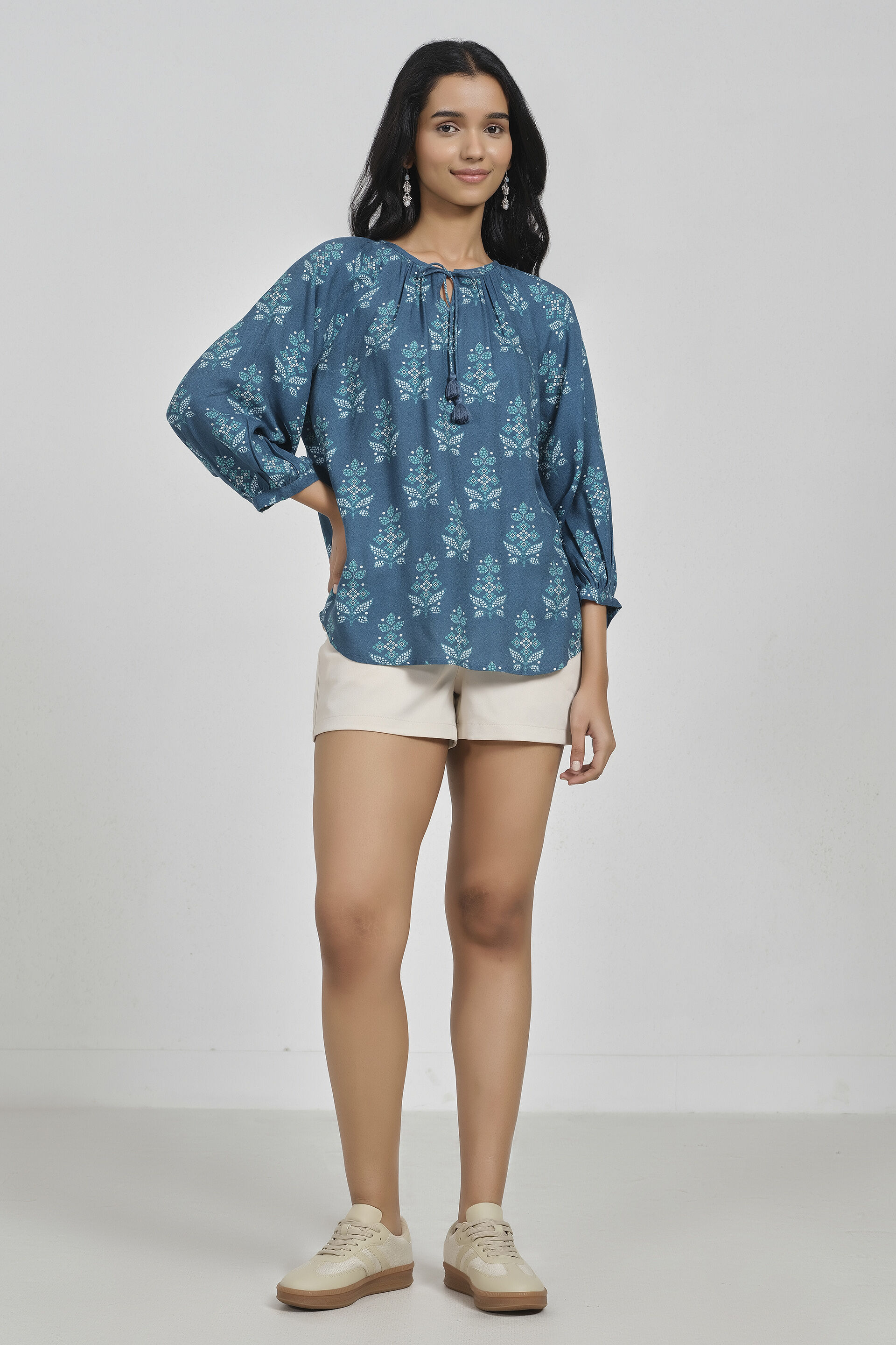 Ivana Indigo Top, Indigo, image 3