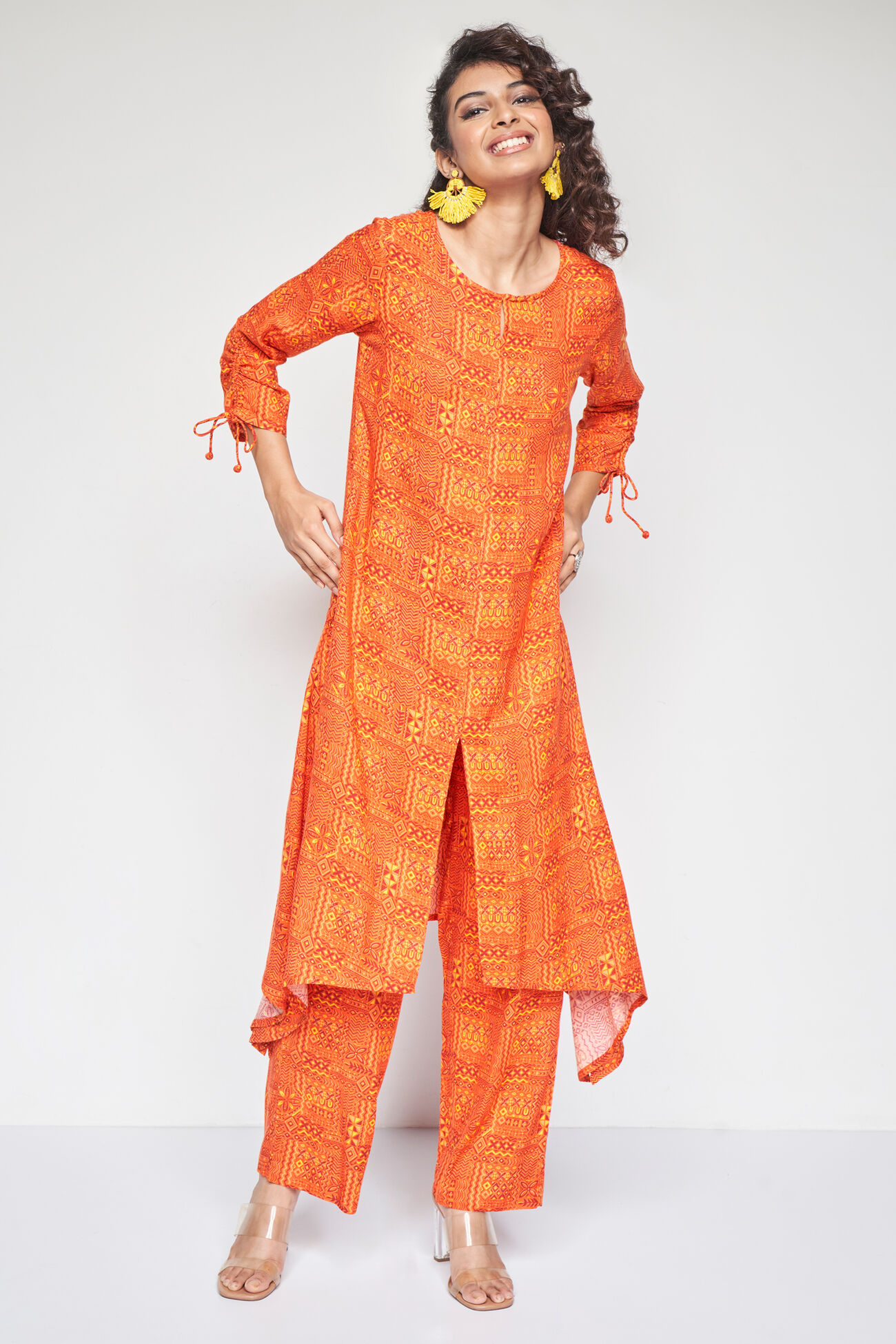 Narangi kurta set, Orange, image 1