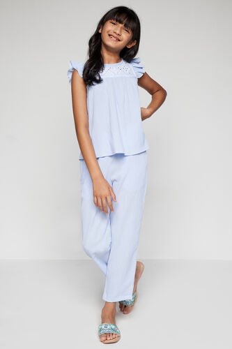Powder Blue Top-Trouser Set, Powder Blue, image 1