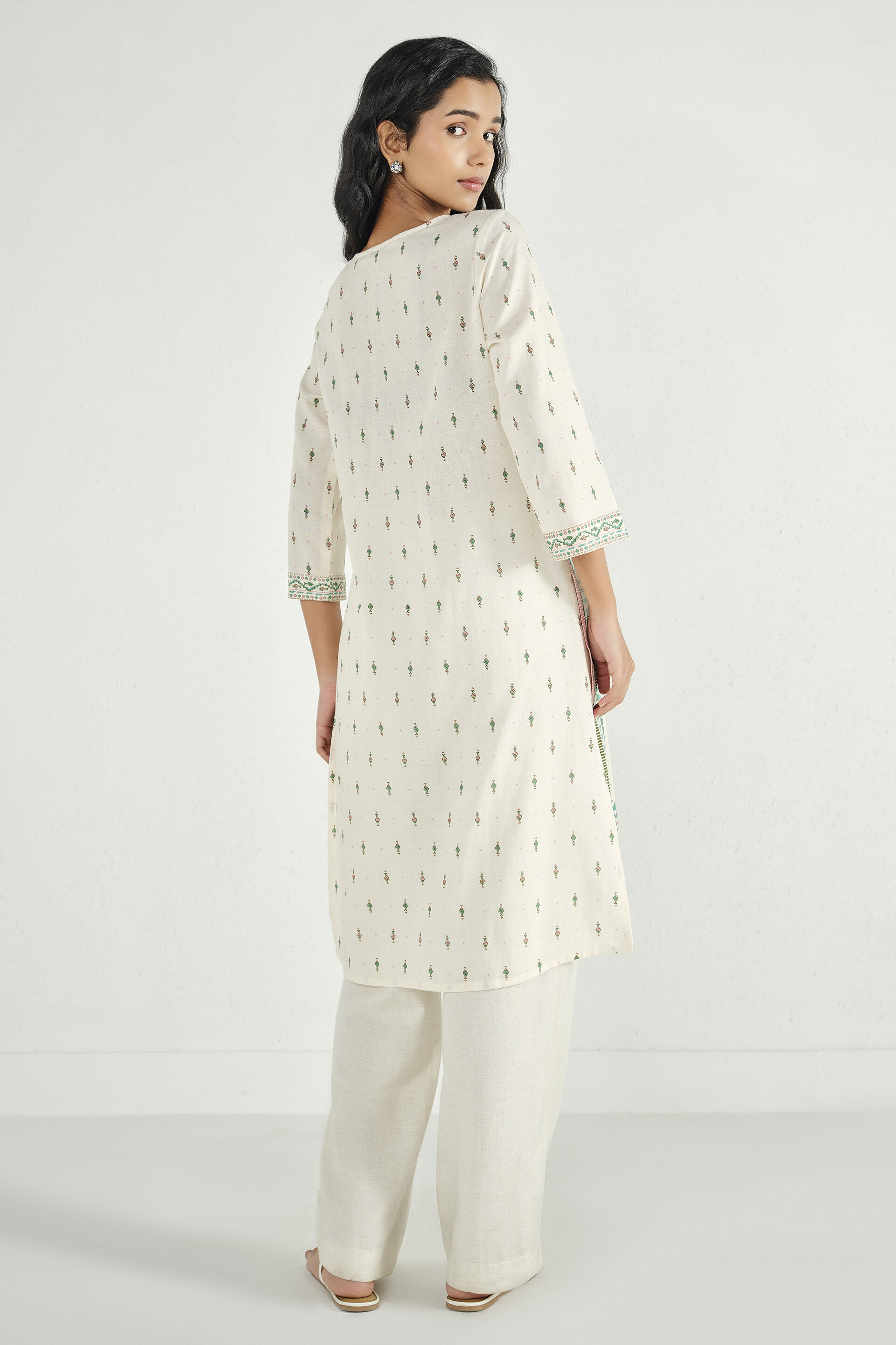 Malai Baag White Kurta, White, image 5