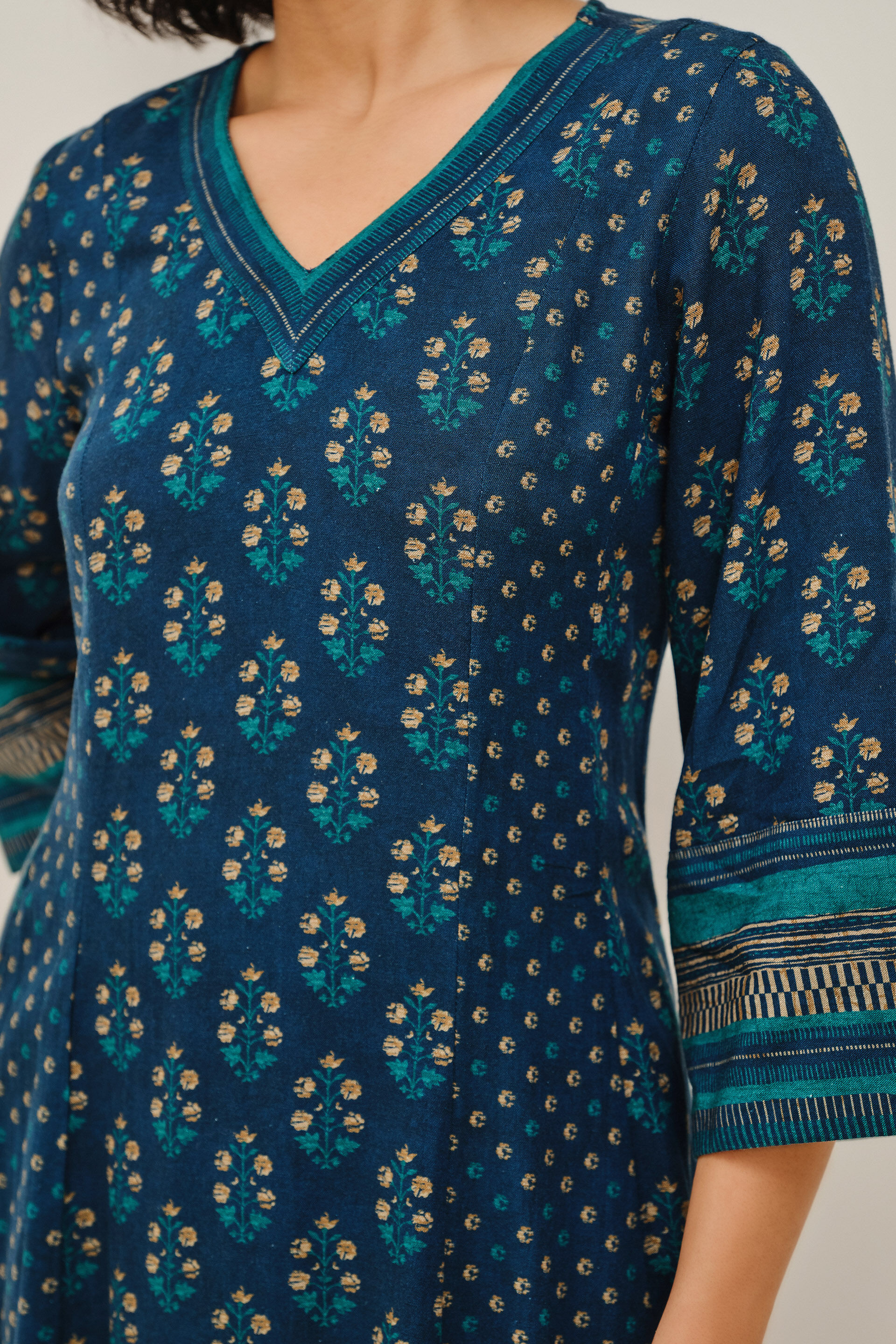 Neel Vibes Kurta, Indigo, image 5