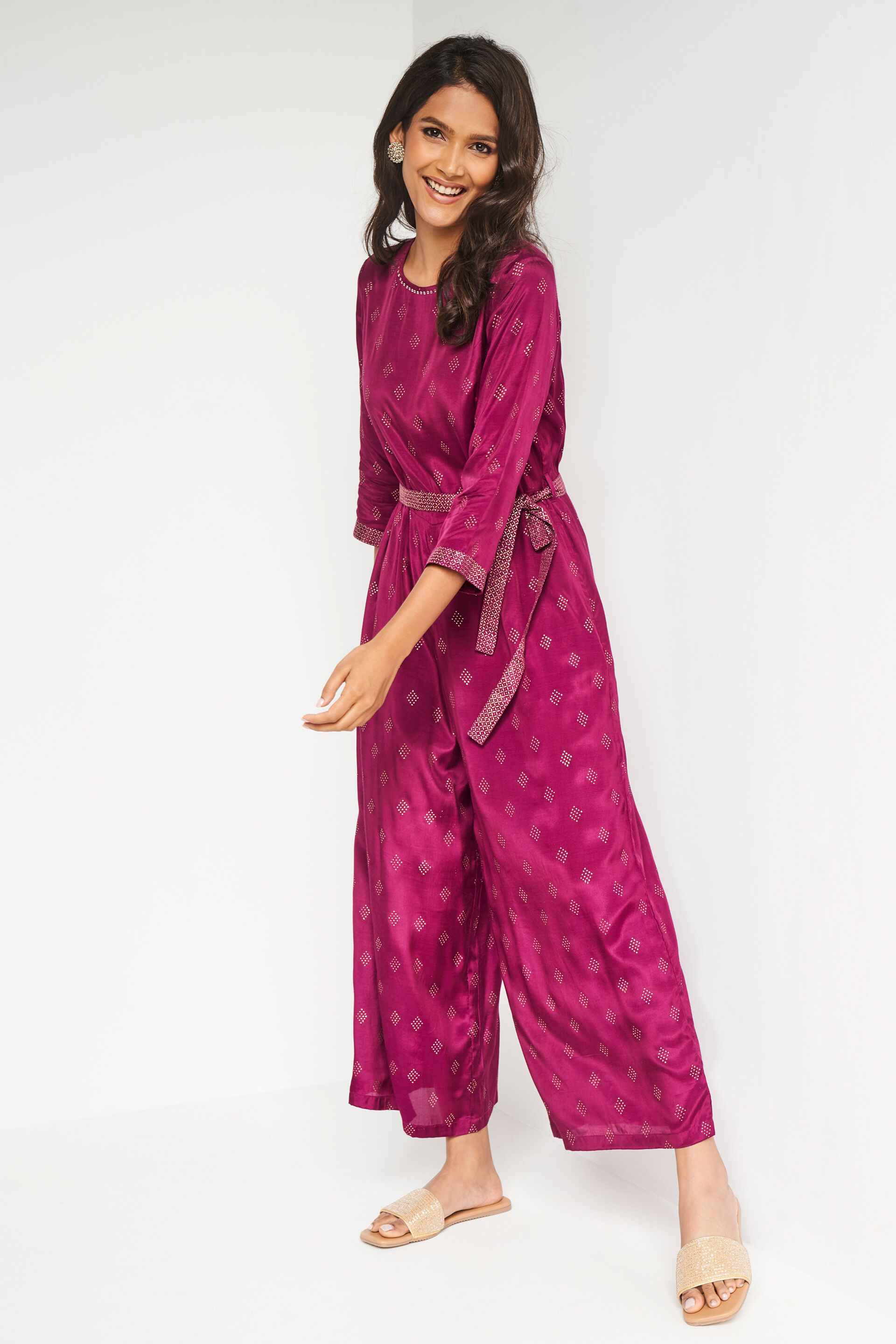Global desi pink jumpsuit new arrivals