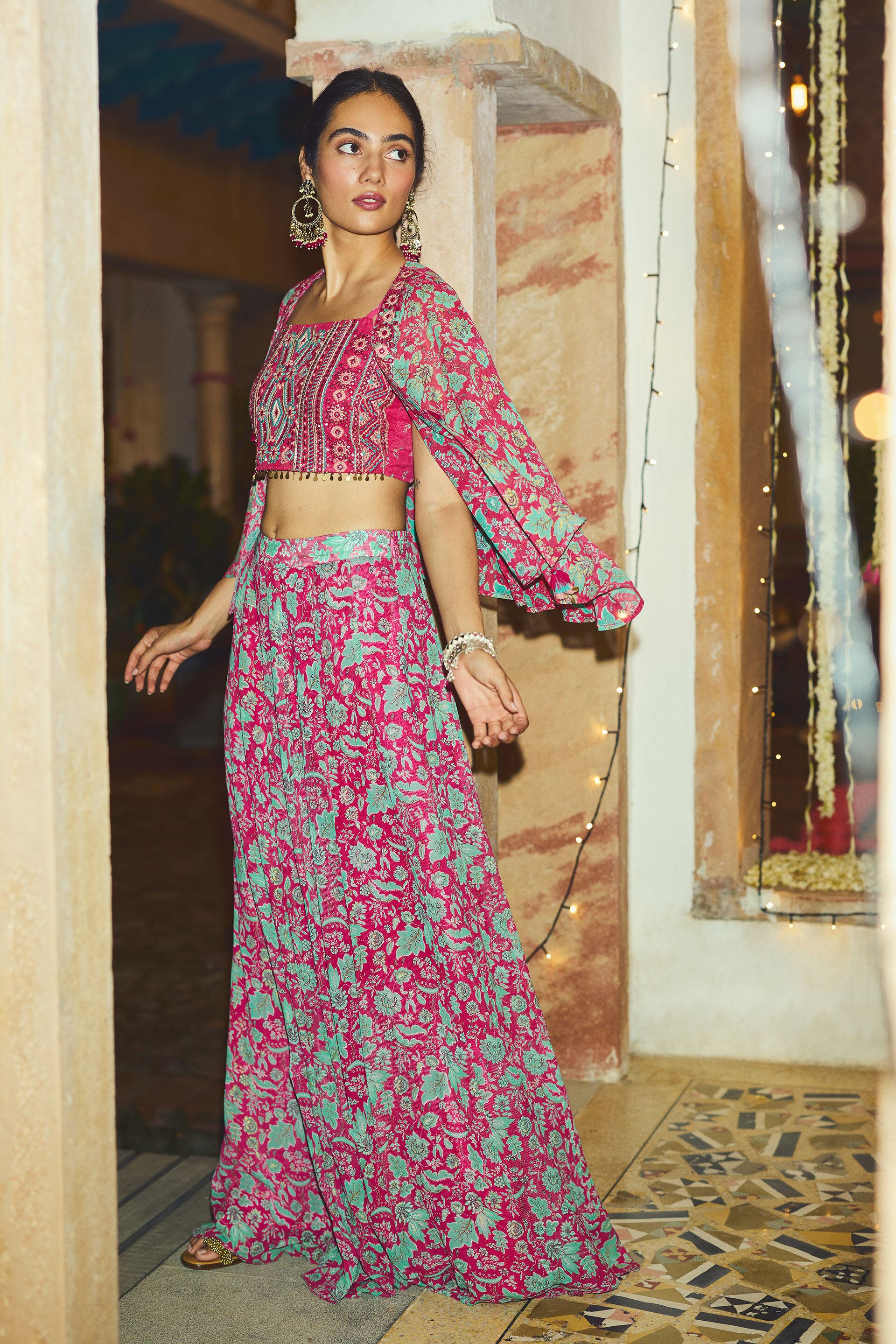 Gulnaaz Printed Set, Pink, image 2