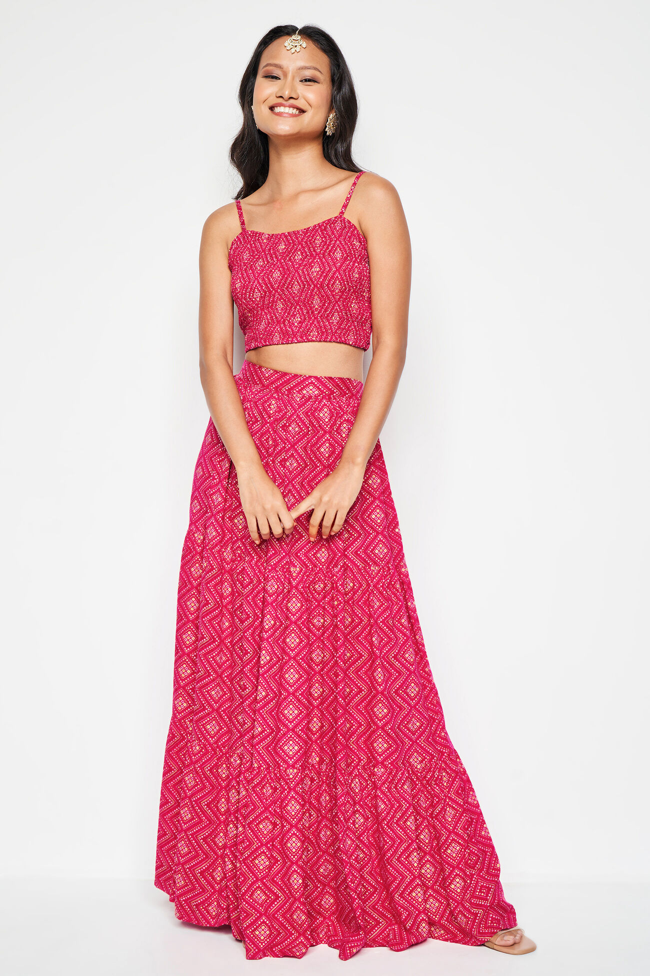 Golapi Skirt Set, Pink, image 2