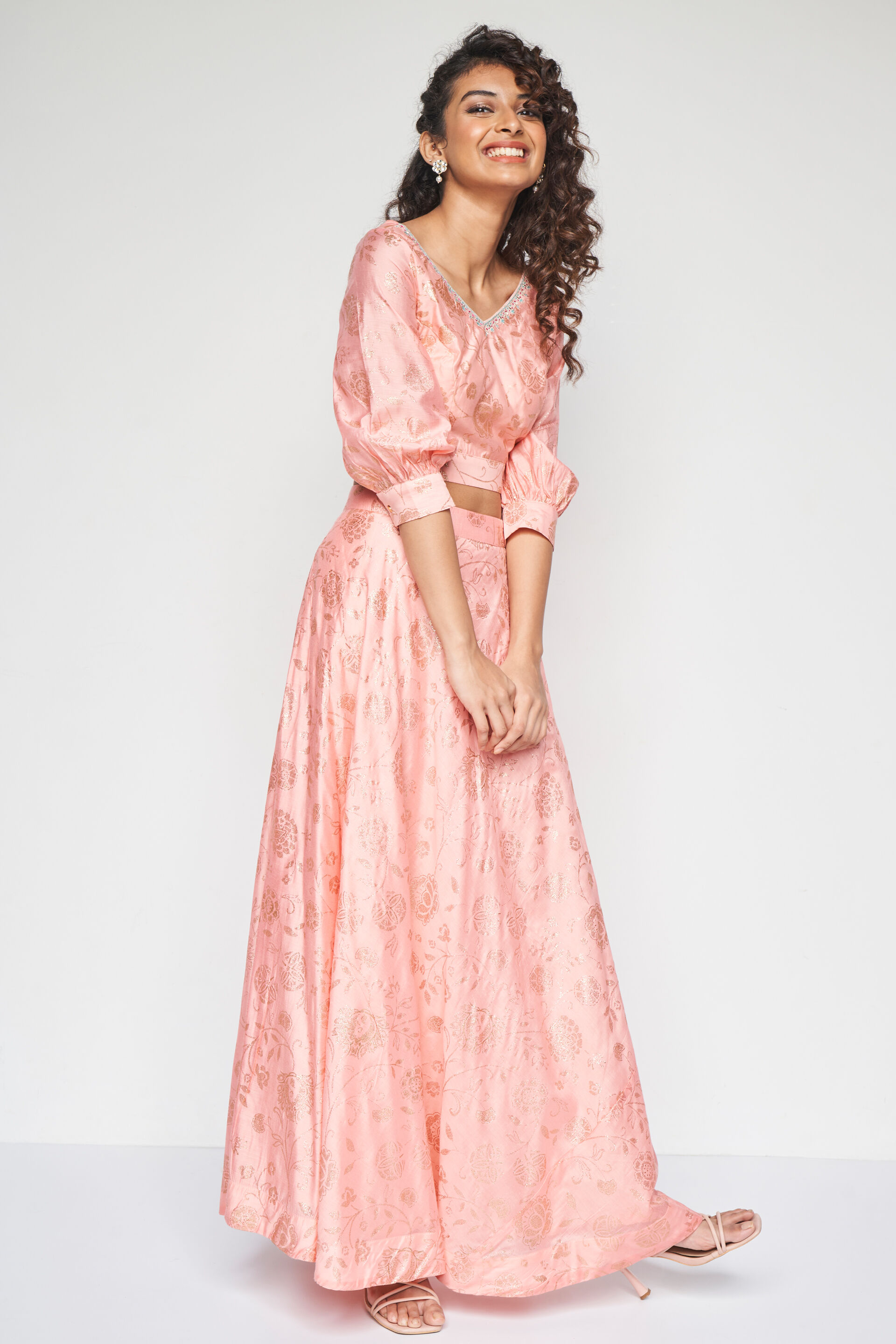 Pankhuri Co-ords Set, Pink, image 4