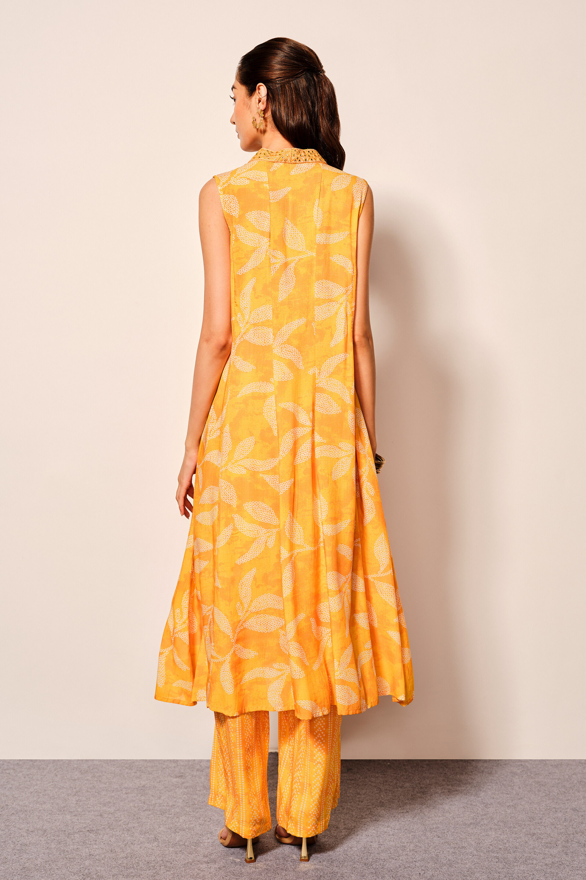 Mustard Viscose Kurta Set, Mustard, image 3