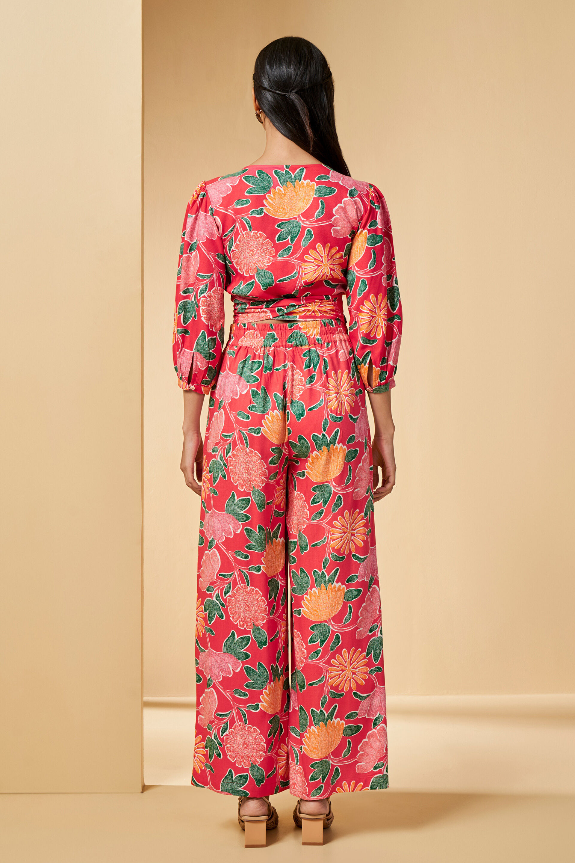 Electric Style Crop Top Co-Ord, Red, image 5