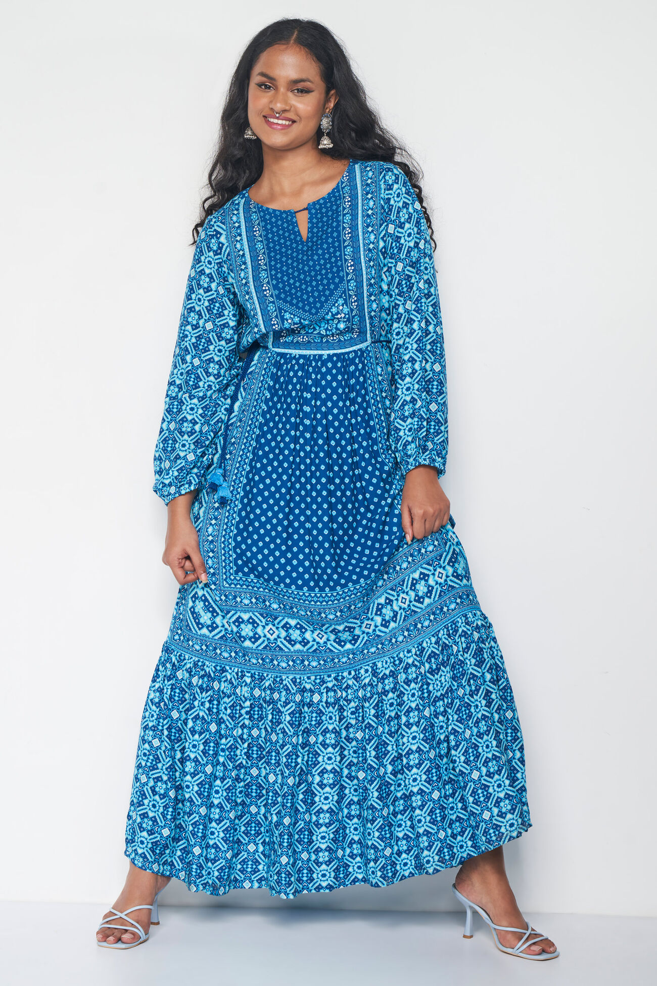 Jodhpur Maxi Dress, Light Blue, image 7