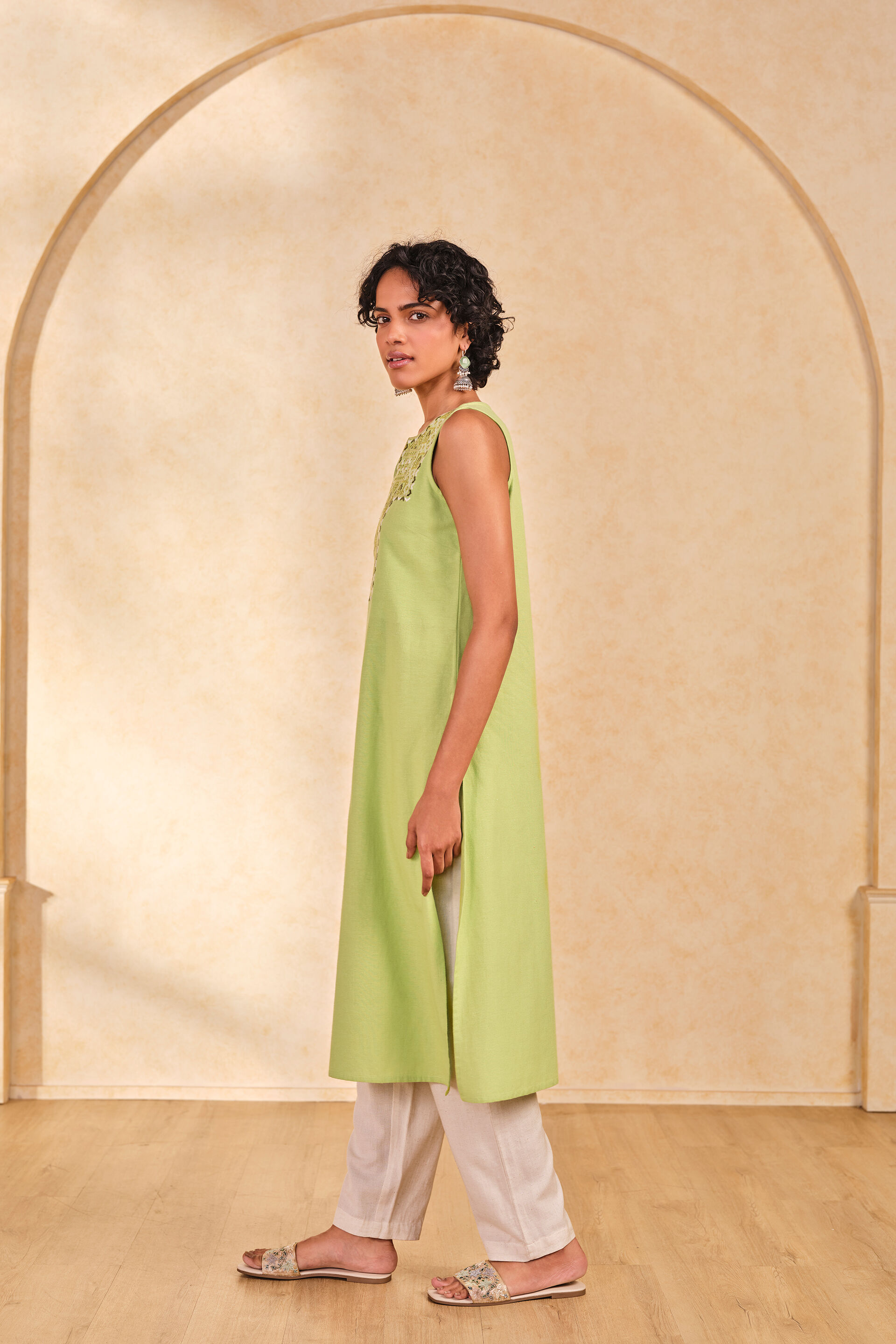 Lime Lush Kurta, Lime, image 3