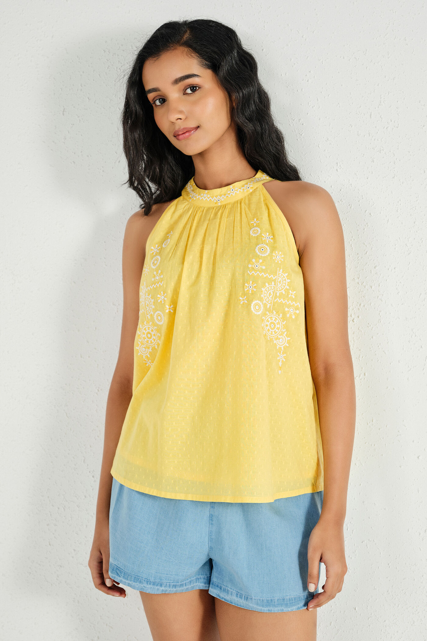 Chirpy Yellow Cotton Top