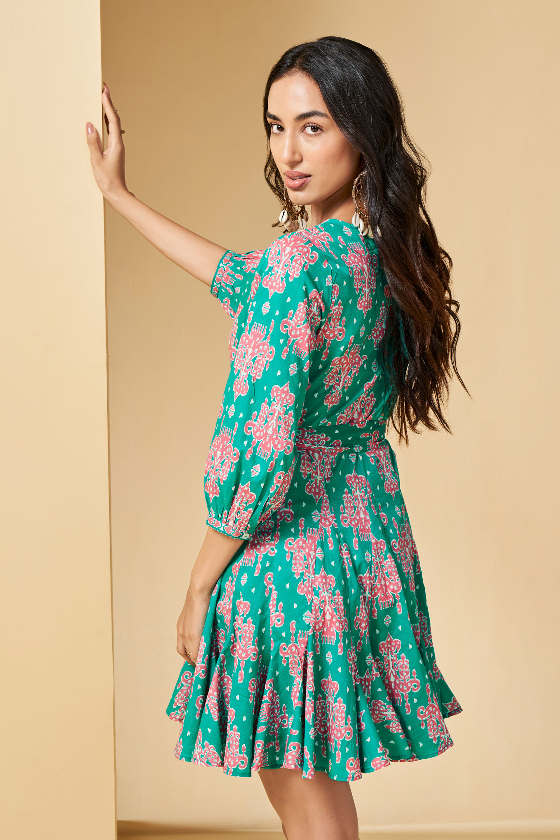 Floral Fun Cotton Short Dress